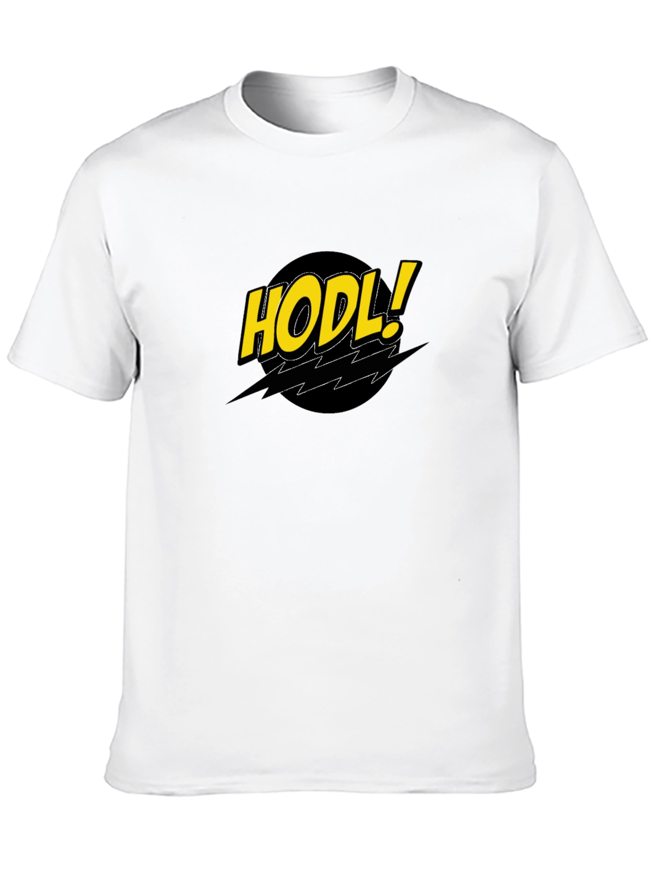 HODL! Comic Style Black Crypto T-Shirt
