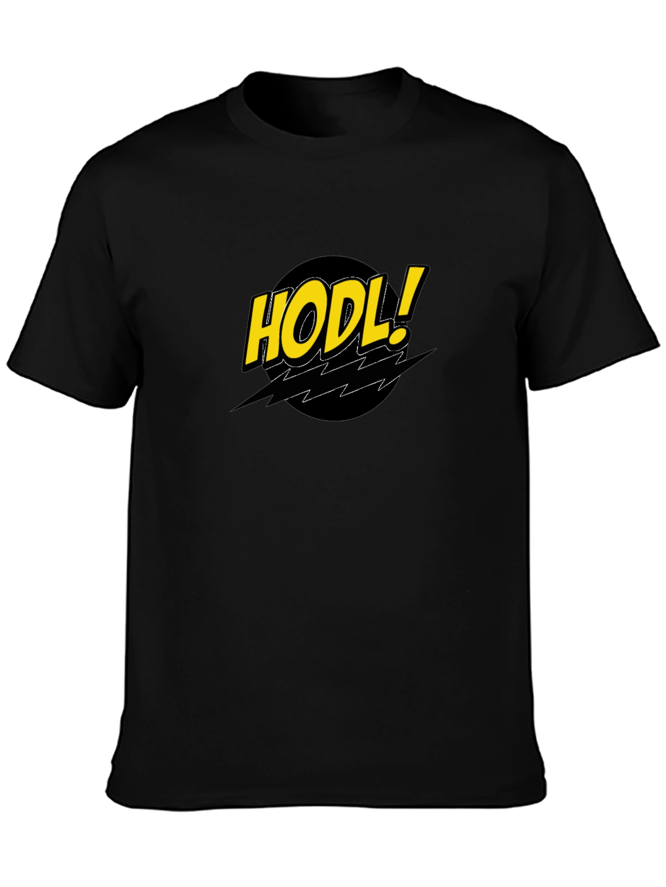 HODL! Comic Style Black Crypto T-Shirt