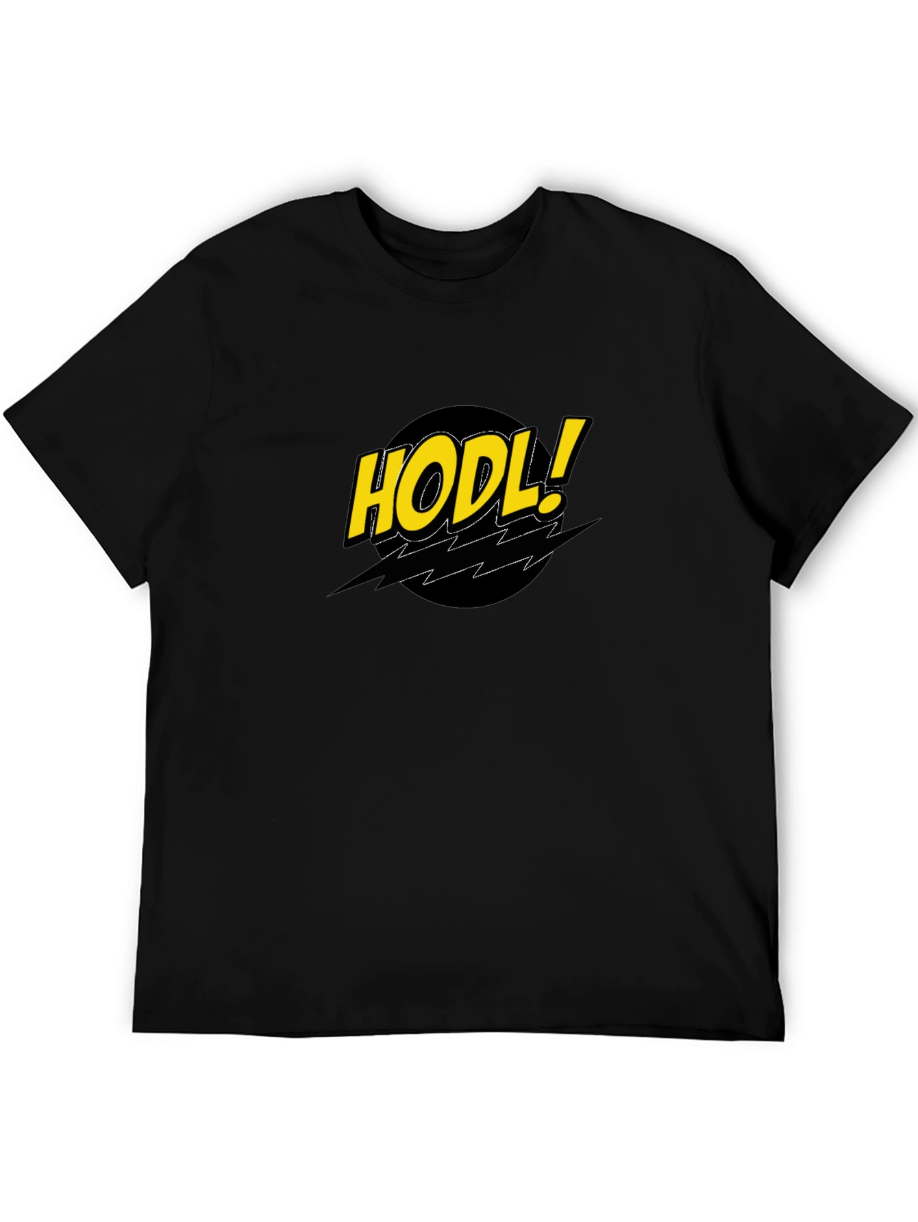 HODL! Comic Style Black Crypto T-Shirt
