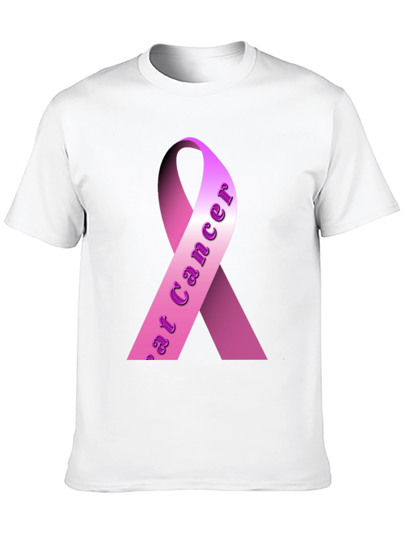 Pink Ribbon Breast Cancer Awareness Black T-Shirt