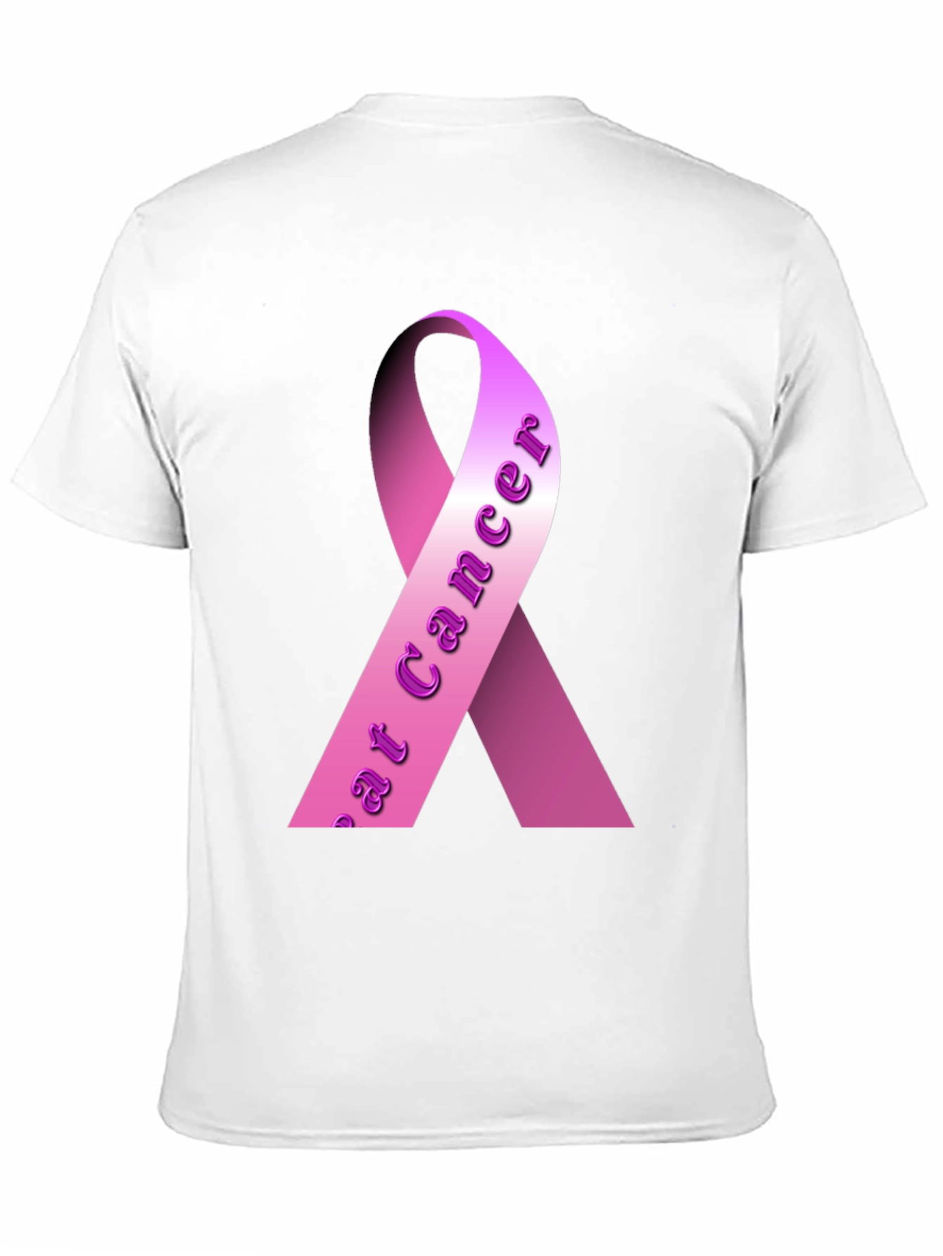 Pink Ribbon Breast Cancer Awareness Black T-Shirt