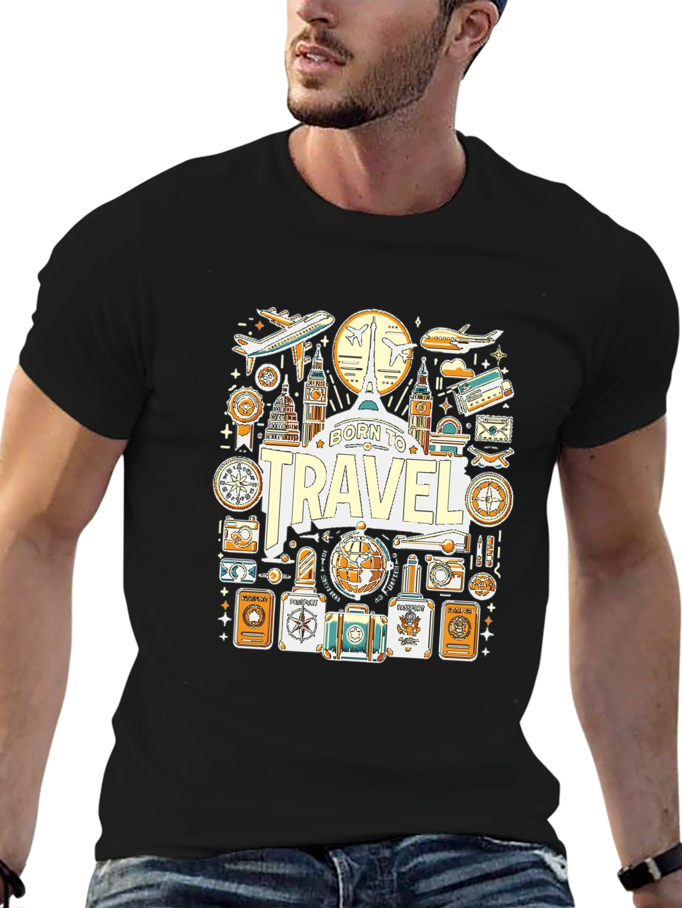 Born to Travel Graphic T-Shirt