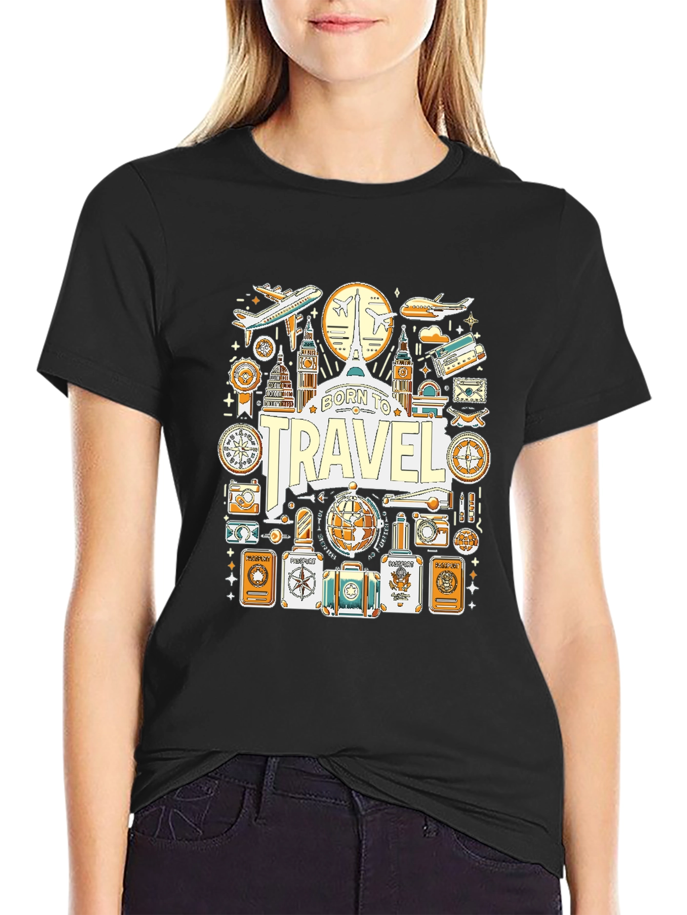 Born to Travel Graphic T-Shirt