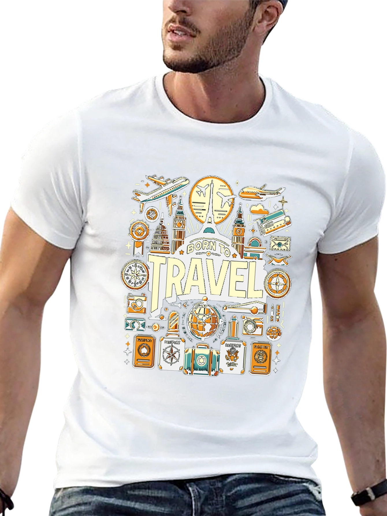 Born to Travel Graphic T-Shirt