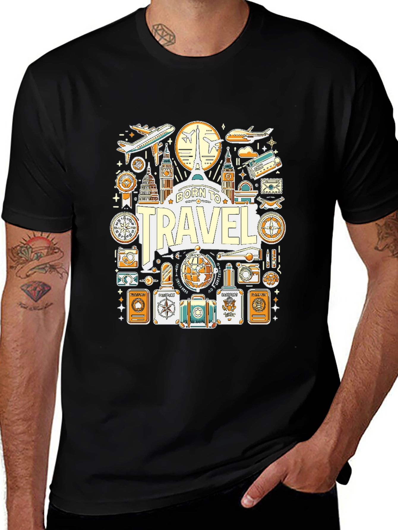 Born to Travel Graphic T-Shirt