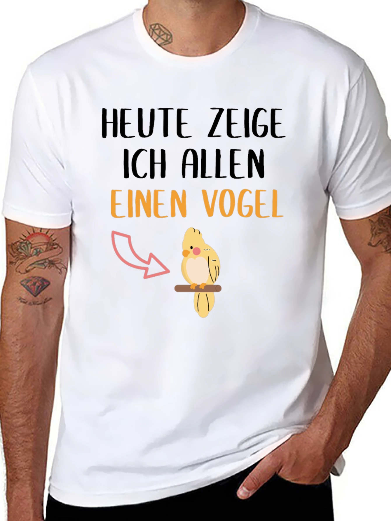 Funny Heute zeige ich allen einen Vogel T-Shirt