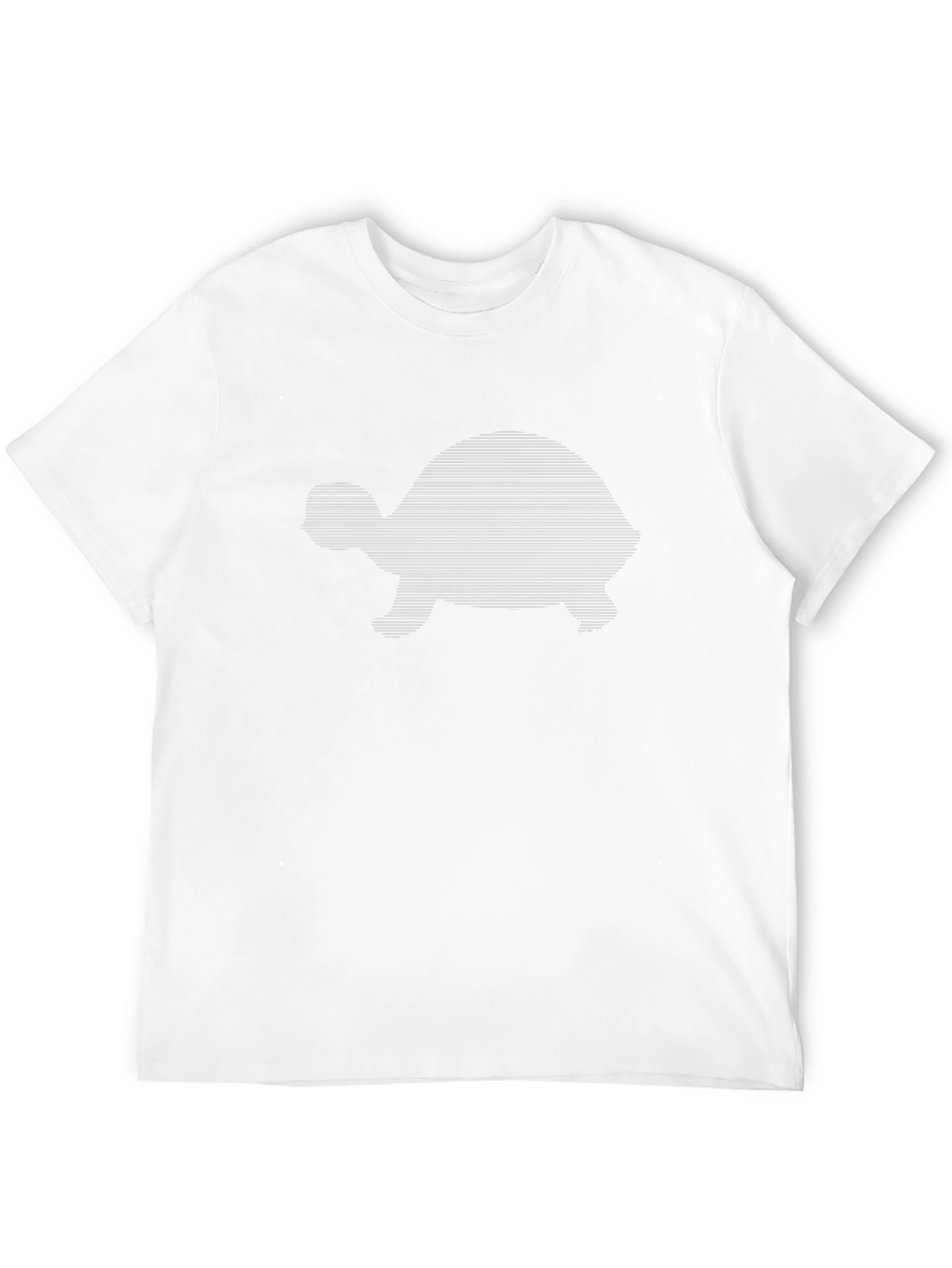 Turtle Line Art Graphic Tee - Black Casual T-Shirt