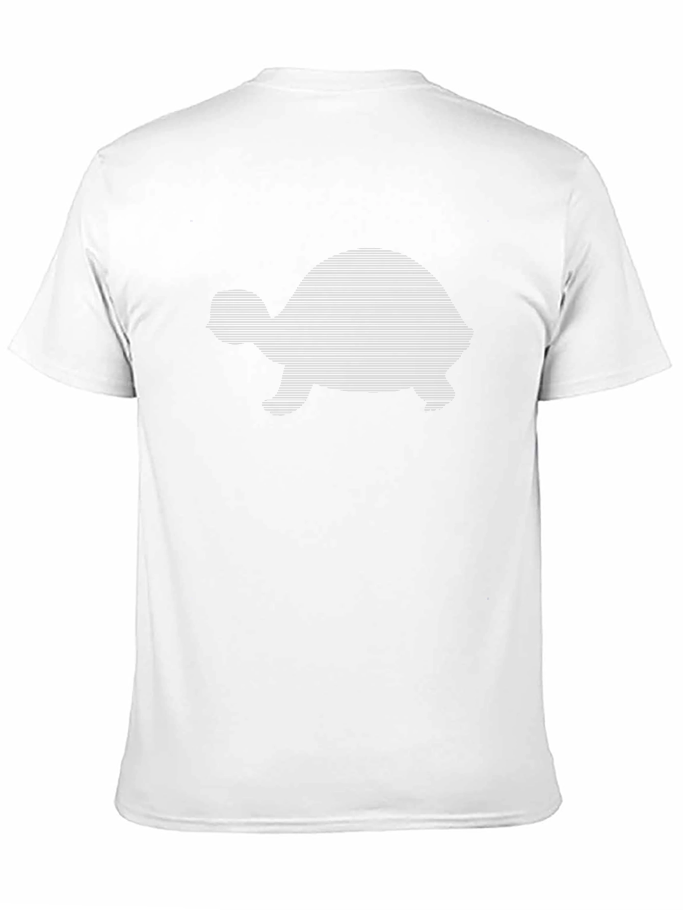 Turtle Line Art Graphic Tee - Black Casual T-Shirt