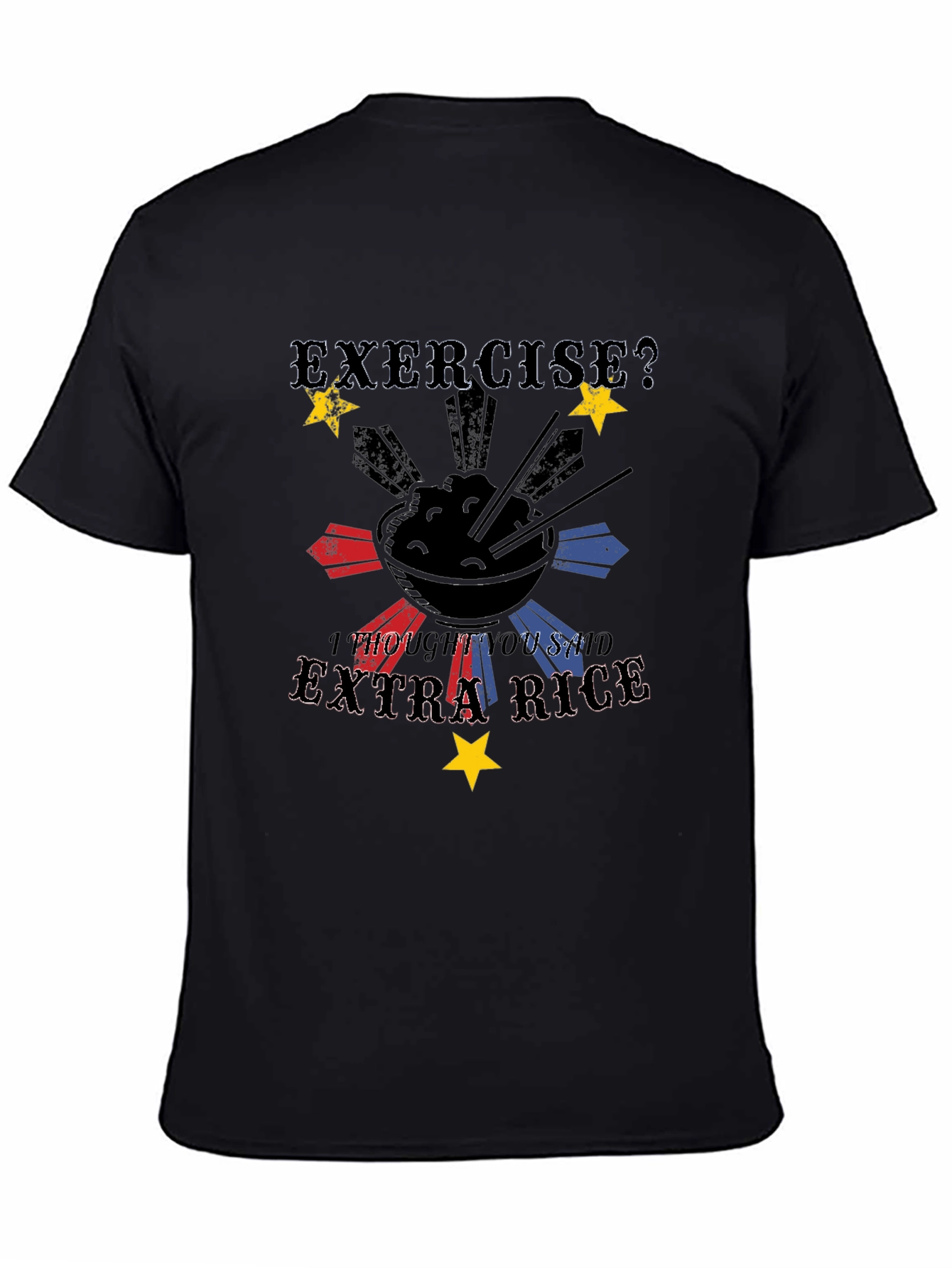 Extra Rice Black Graphic Tee