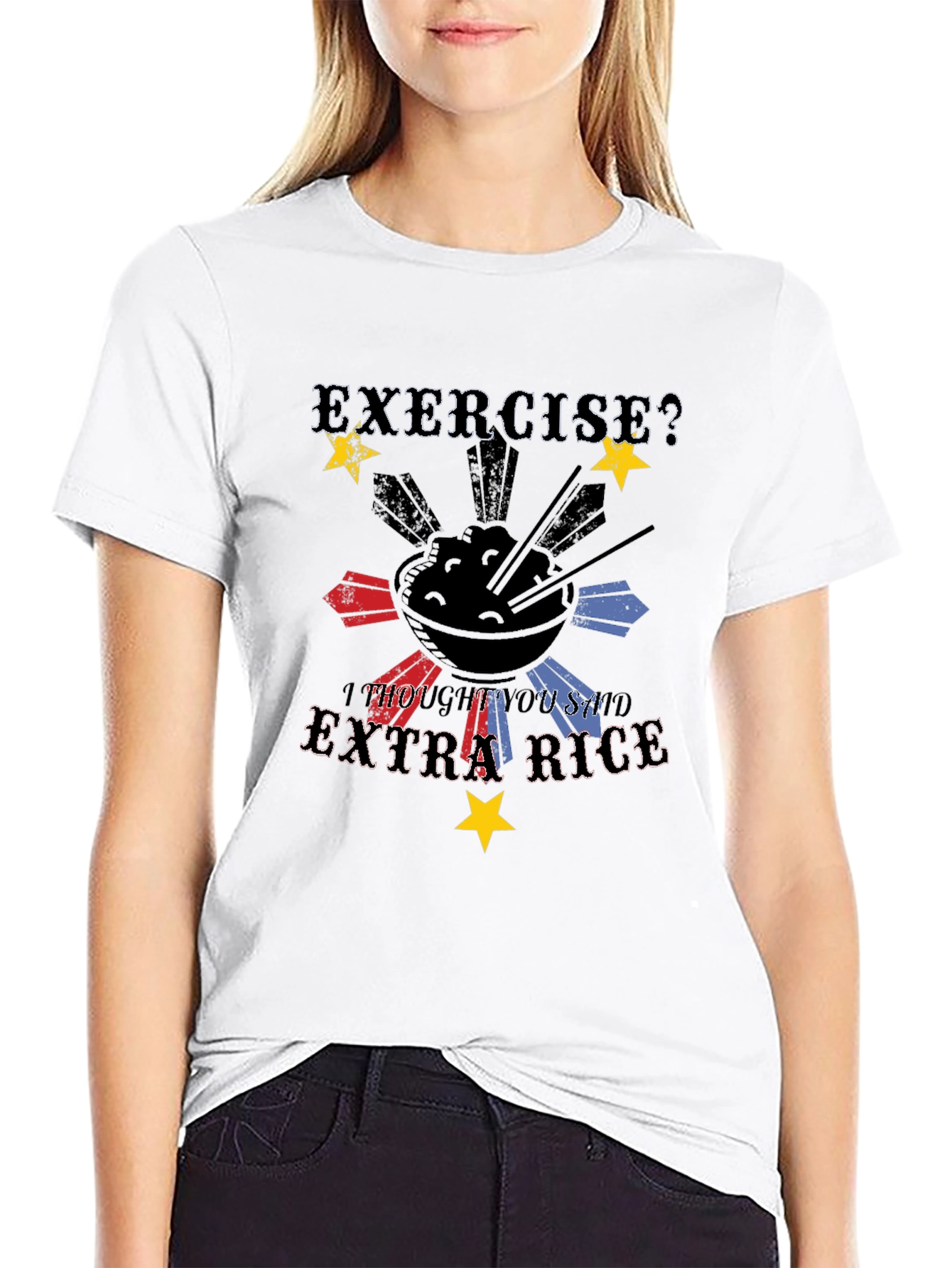 Extra Rice Black Graphic Tee