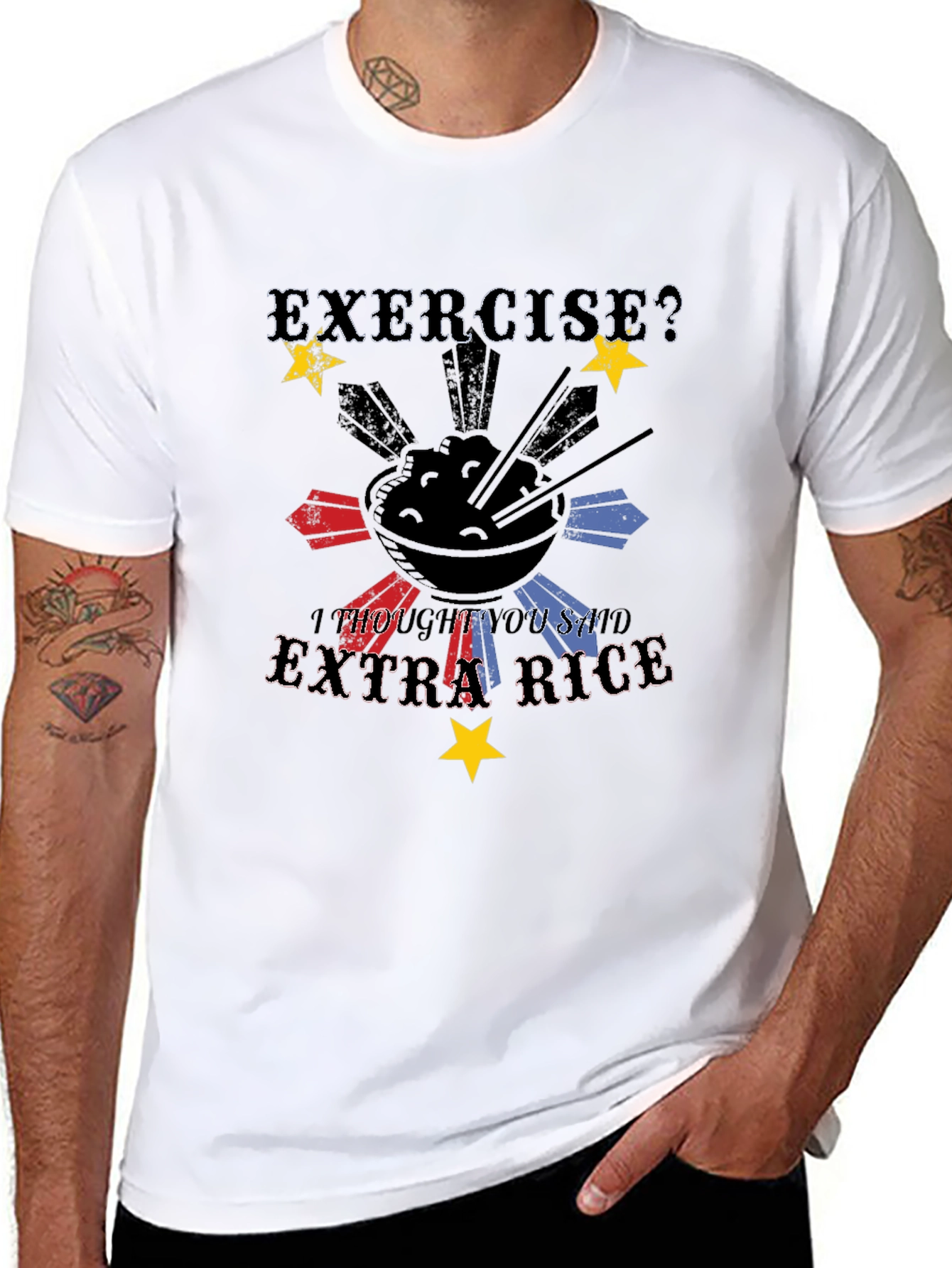 Extra Rice Black Graphic Tee