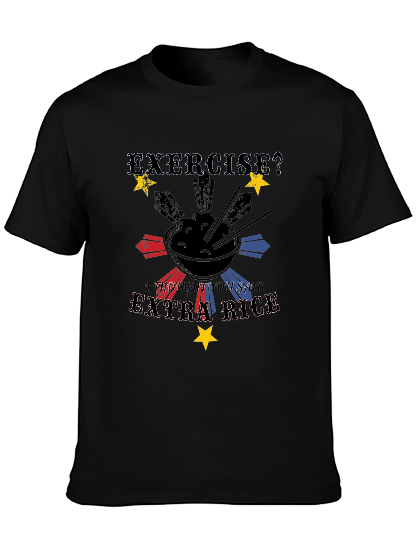 Extra Rice Black Graphic Tee