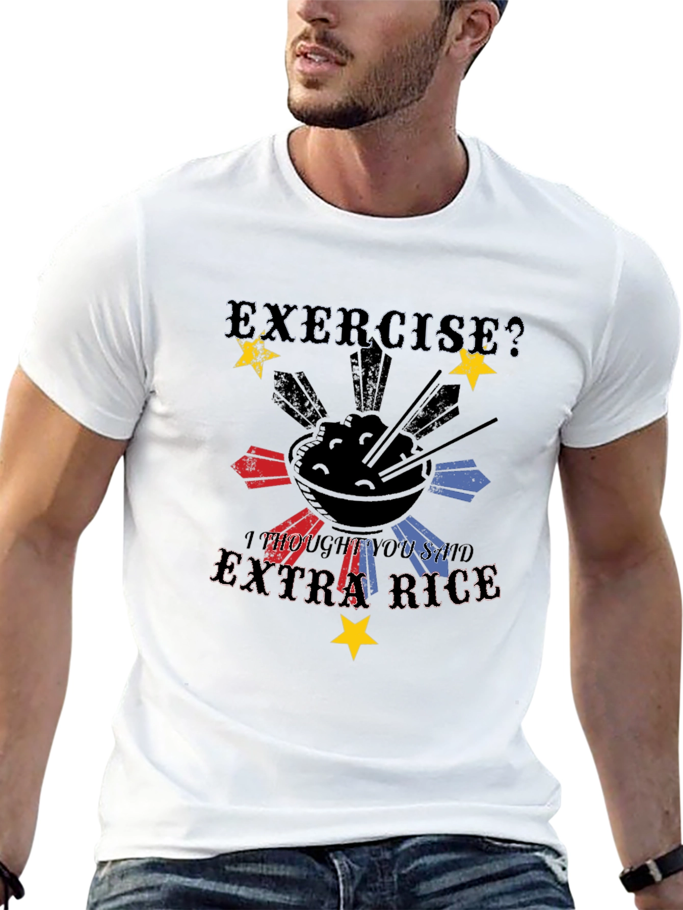 Extra Rice Black Graphic Tee