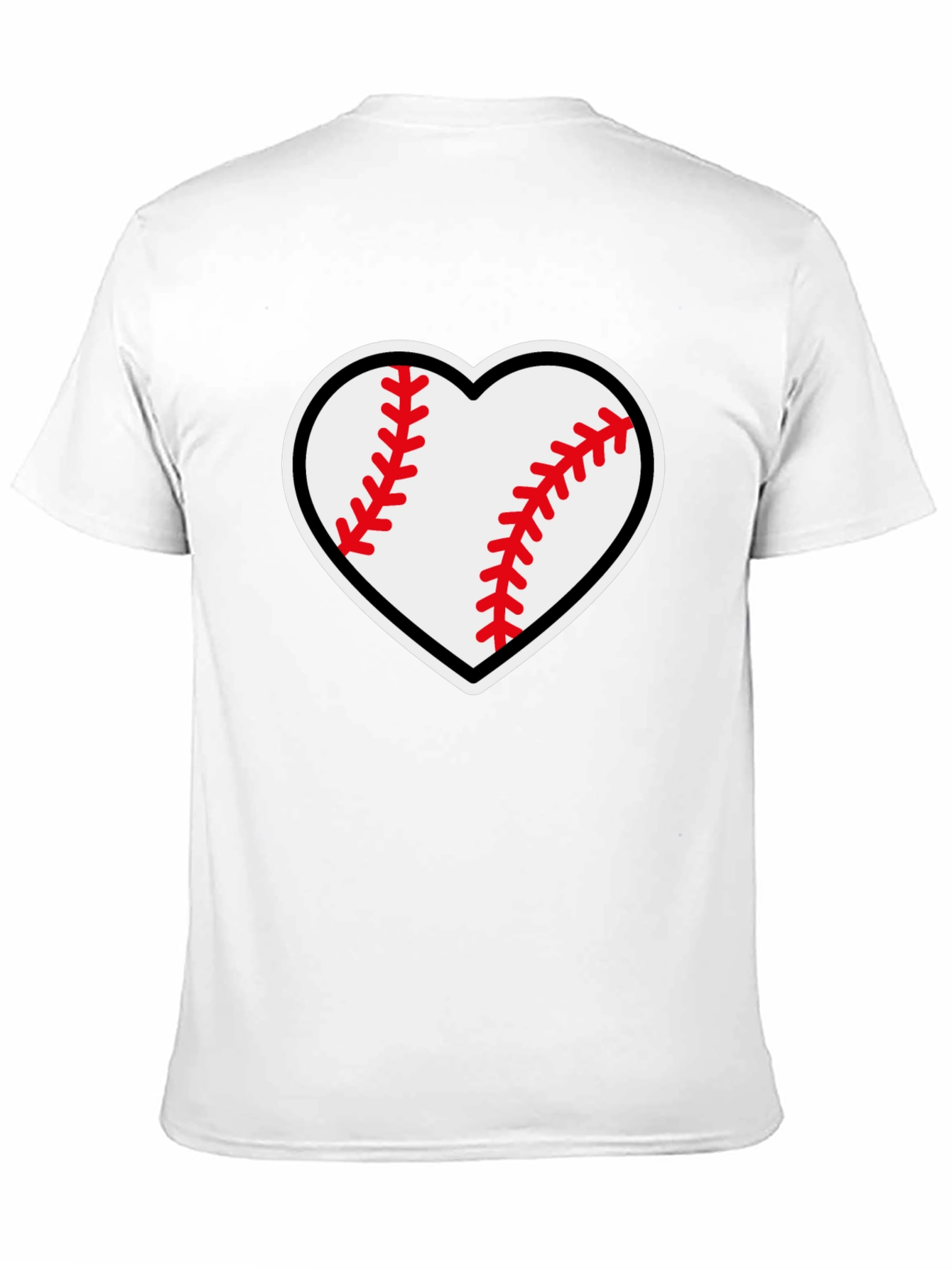 Baseball Heart Graphic Tee - Black T-Shirt