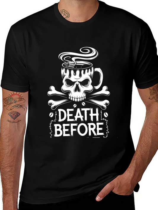 Death Before Coffee Black T-Shirt