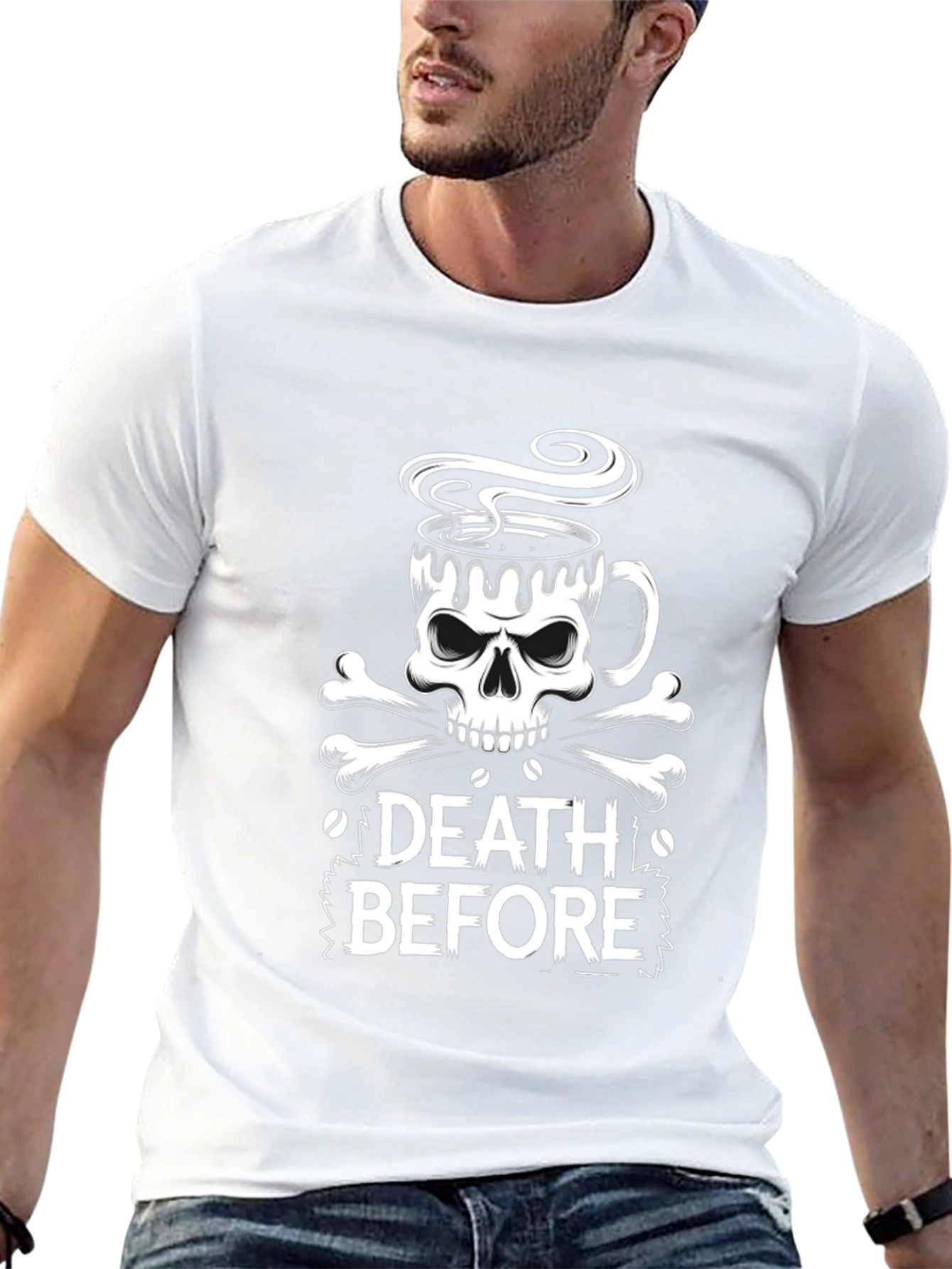 Death Before Coffee Black T-Shirt