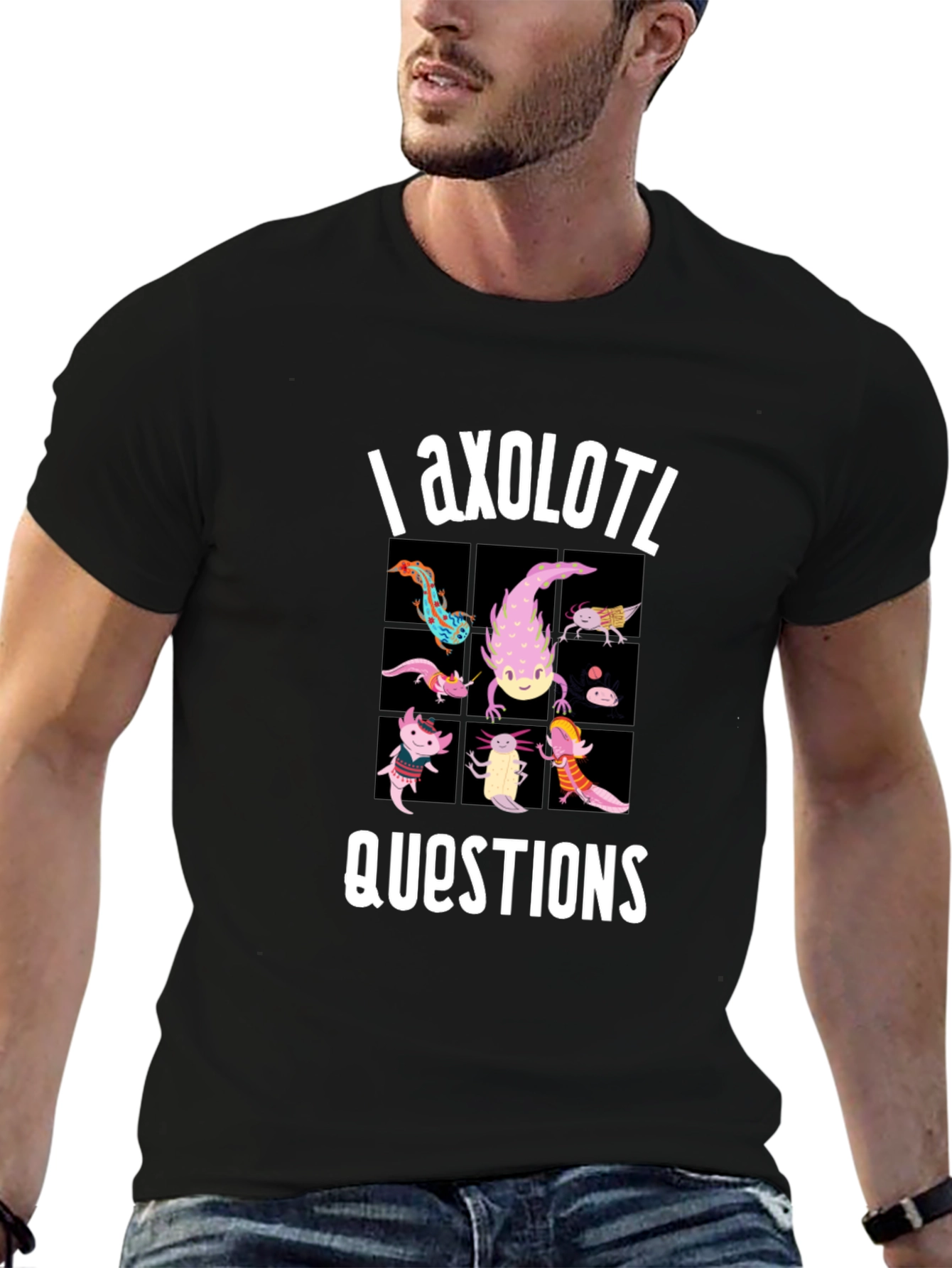 Axolotl Questions Funny Graphic T-Shirt