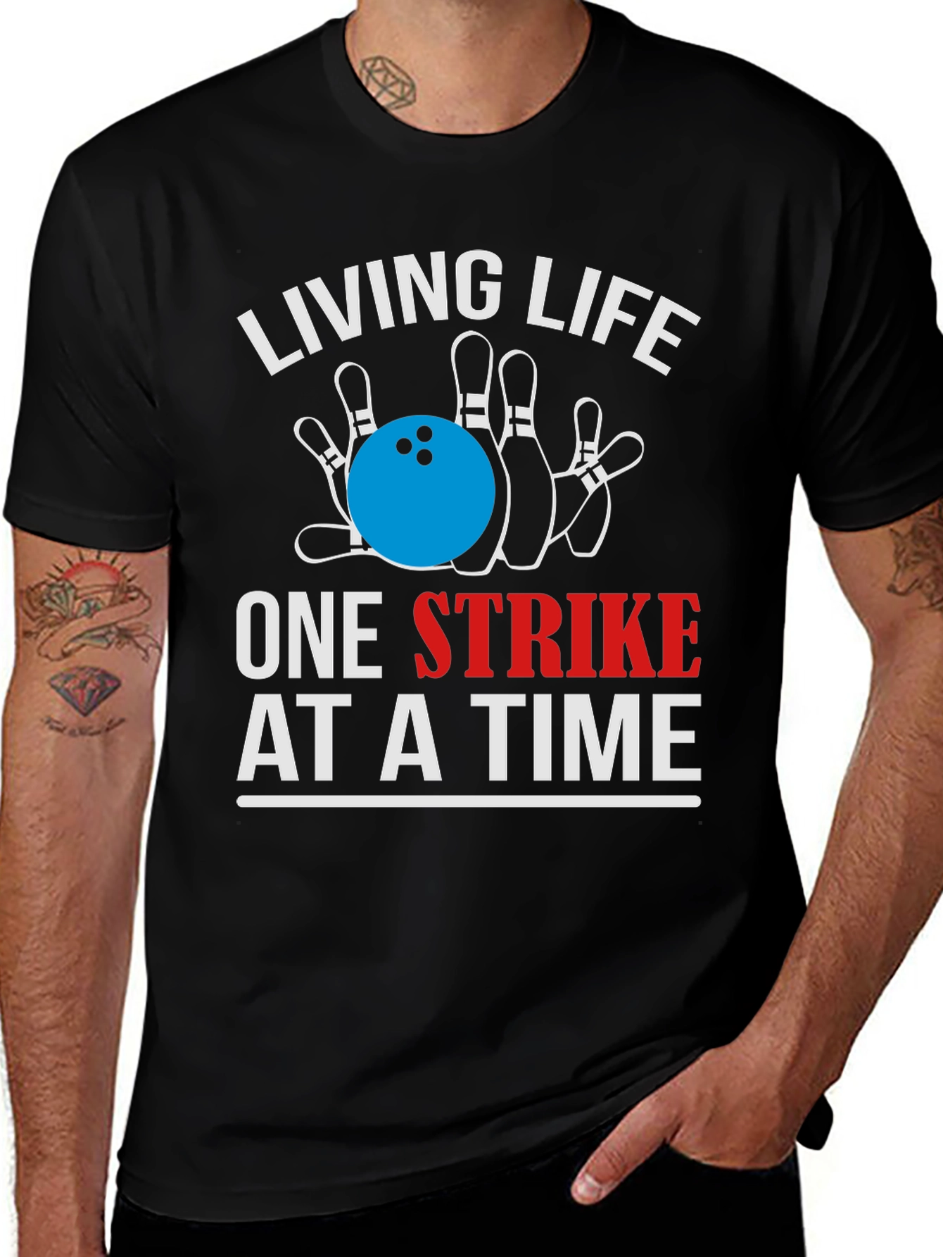 Bowling Strike Graphic Tee