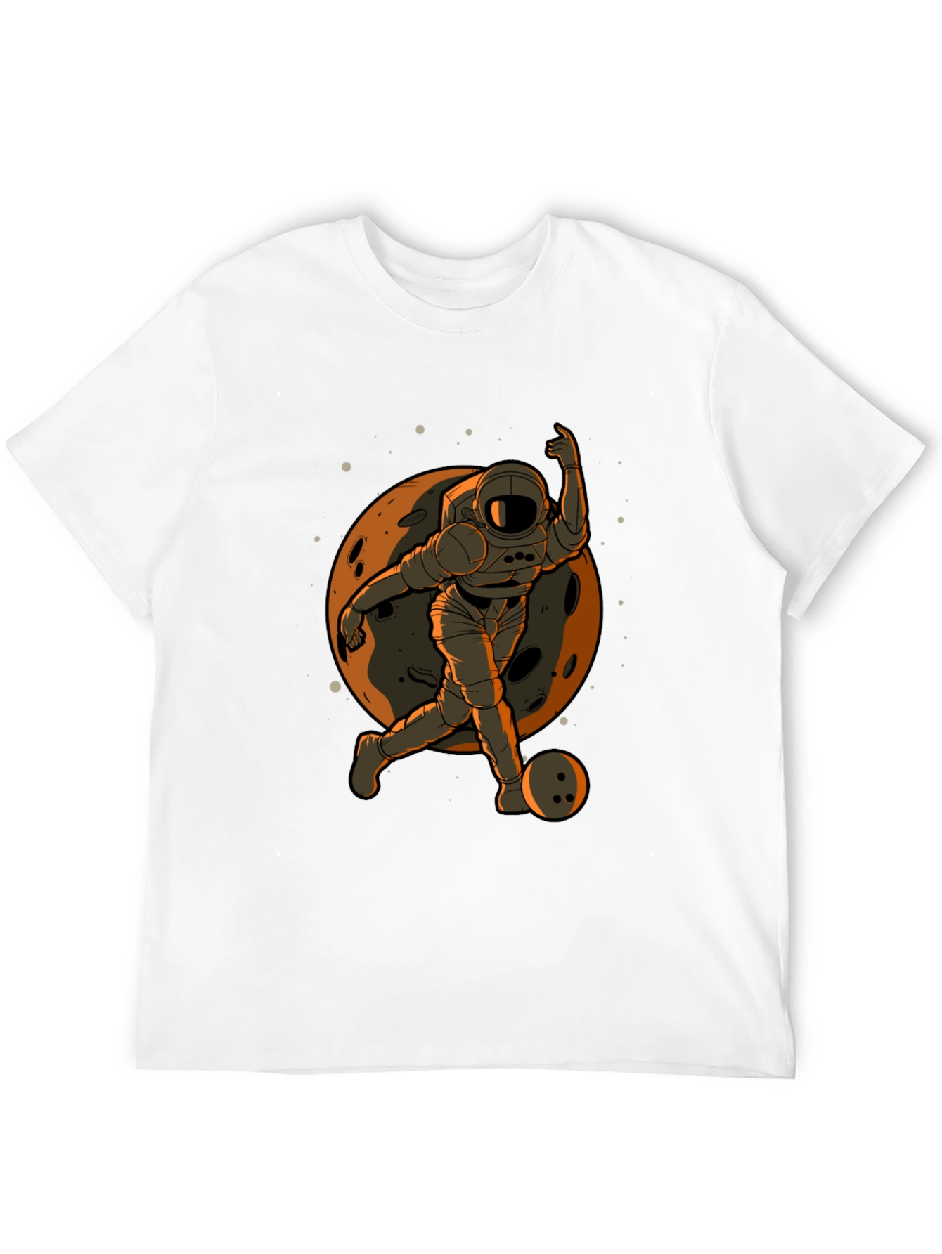 Astronaut Bowling T-Shirt - Space Themed Apparel