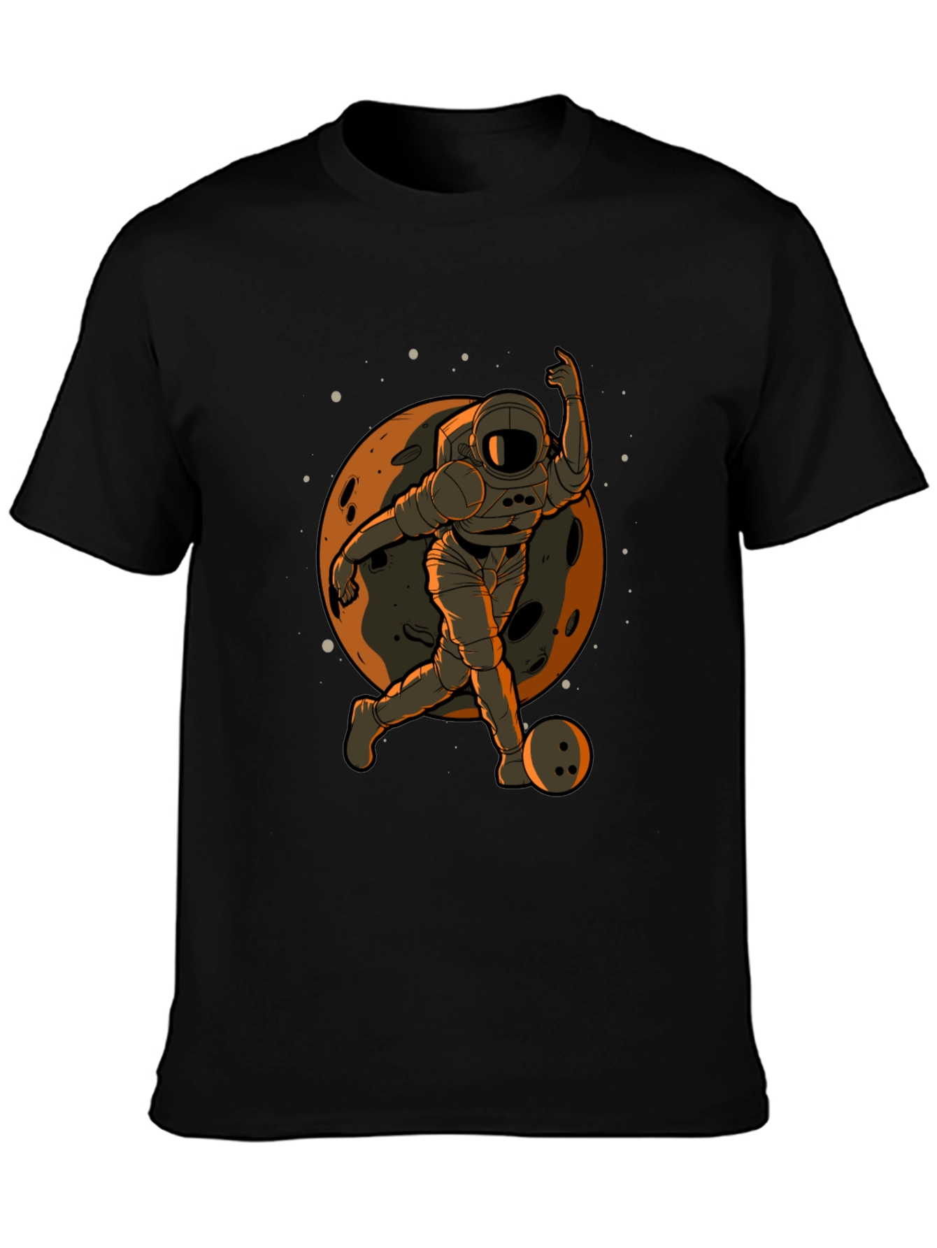 Astronaut Bowling T-Shirt - Space Themed Apparel