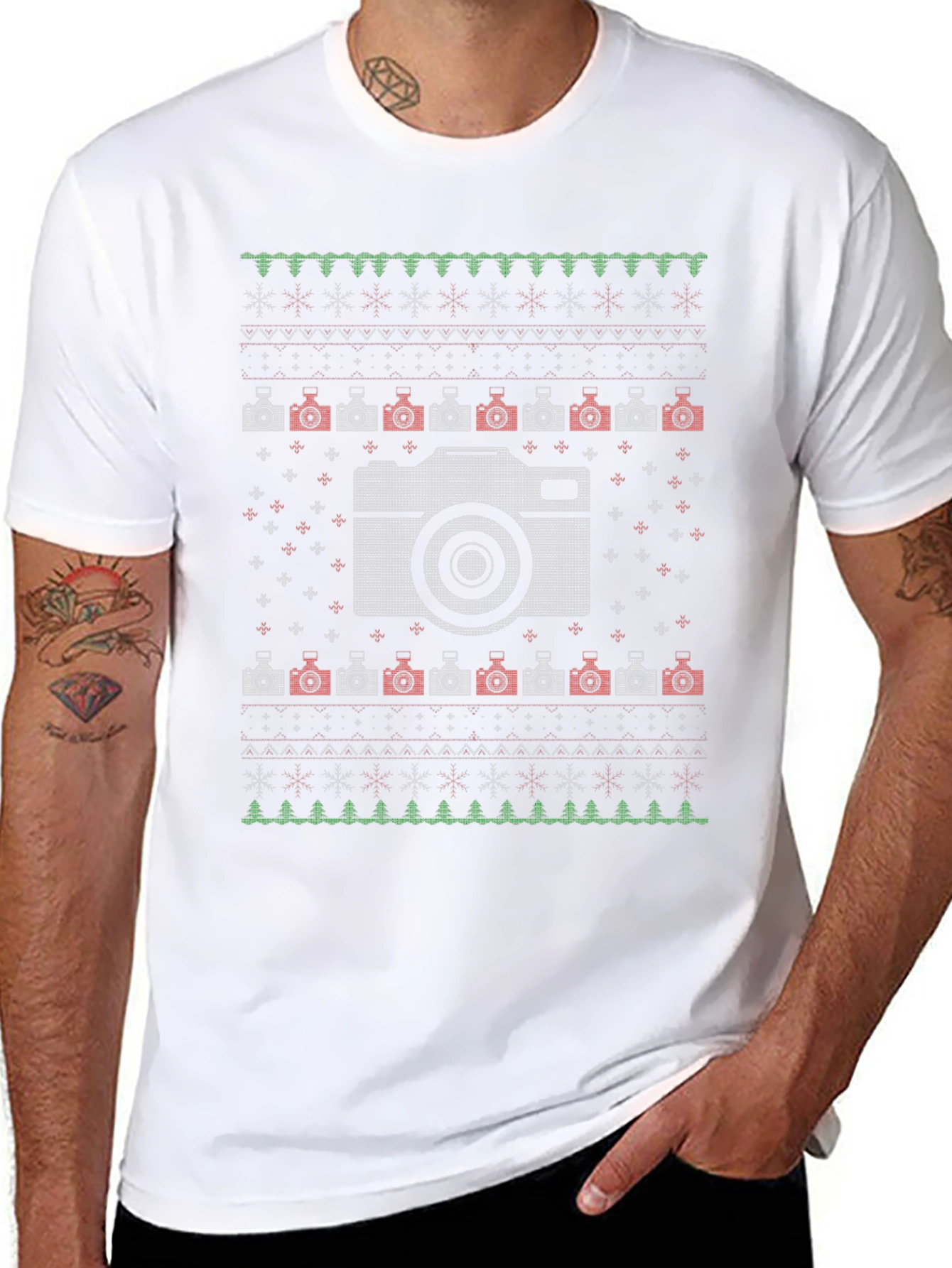 Camera Ugly Christmas Sweater T-Shirt