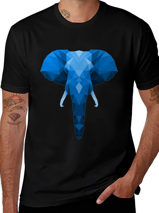 Geometric Elephant T-Shirt - Modern Design