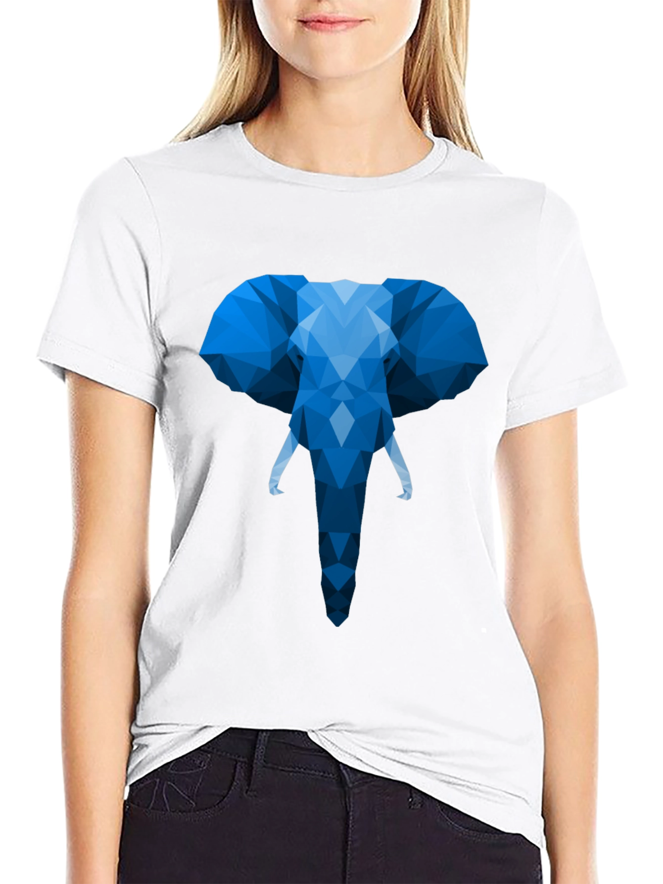 Geometric Elephant T-Shirt - Modern Design