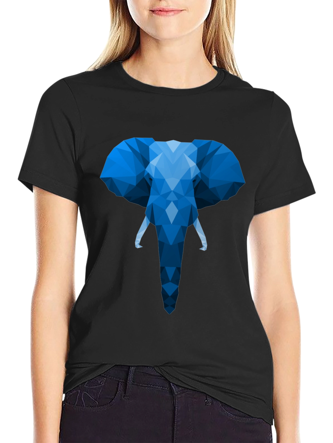 Geometric Elephant T-Shirt - Modern Design