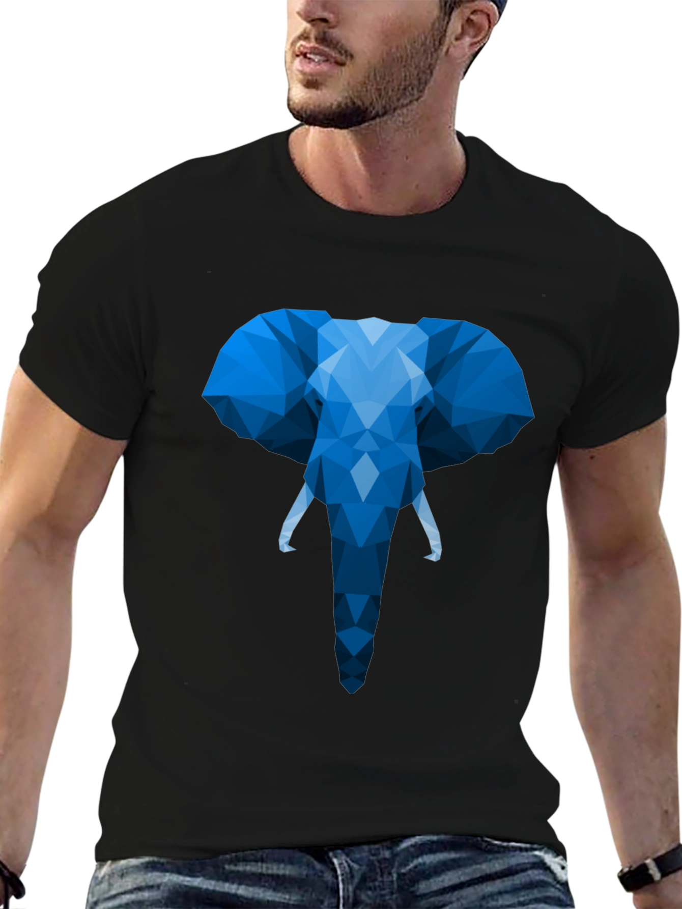 Geometric Elephant T-Shirt - Modern Design