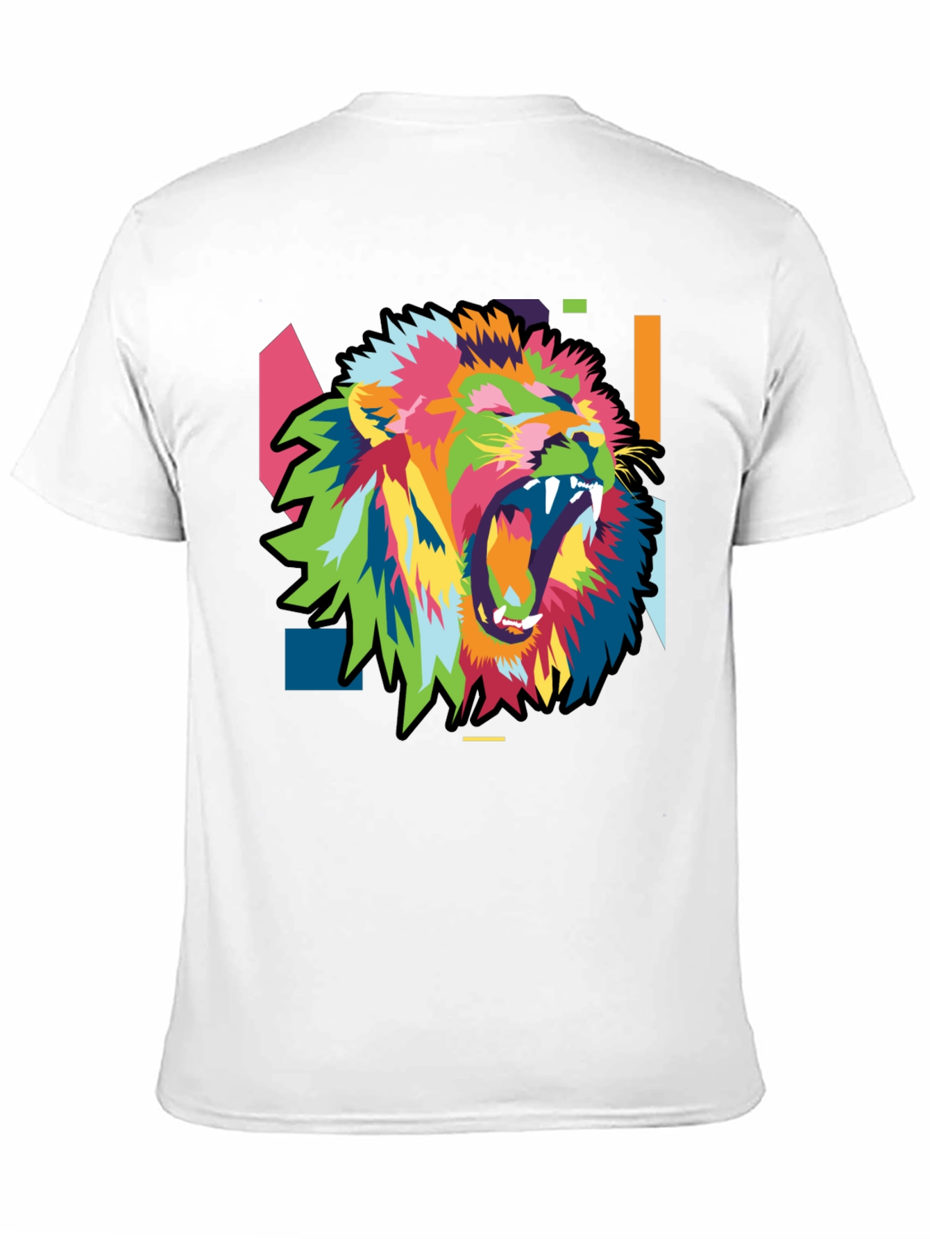 Bold Lion Graphic Print Mens Black T-Shirt
