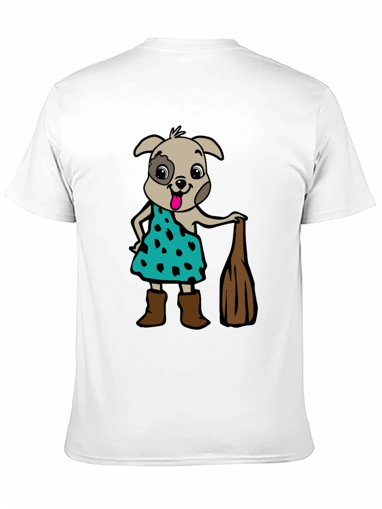 Cartoon Dog Graphic Tee - Flintstones Inspired