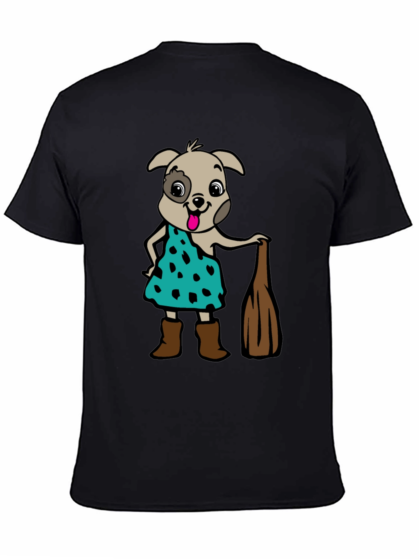 Cartoon Dog Graphic Tee - Flintstones Inspired