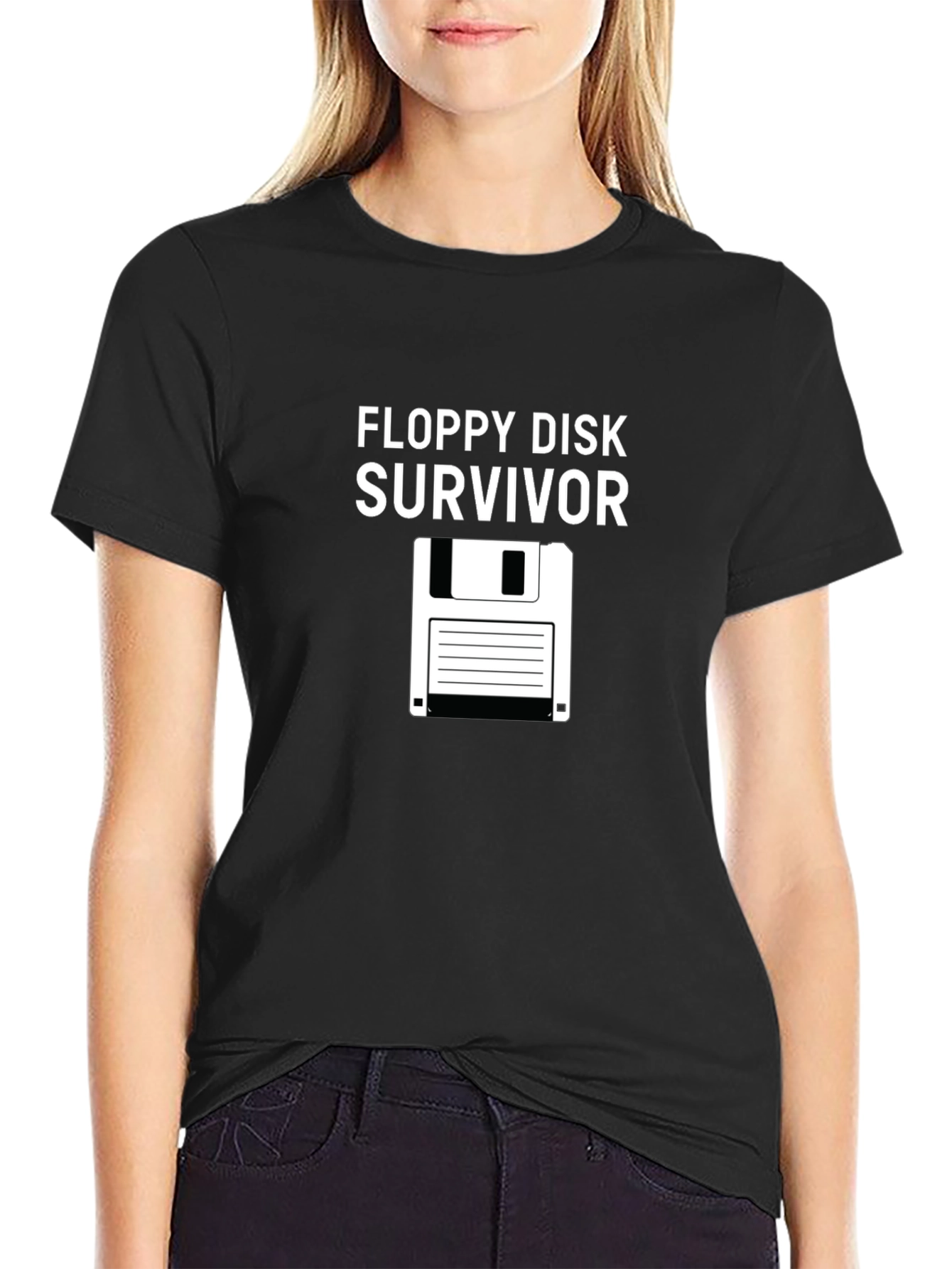 Floppy Disk Survivor Graphic T-Shirt