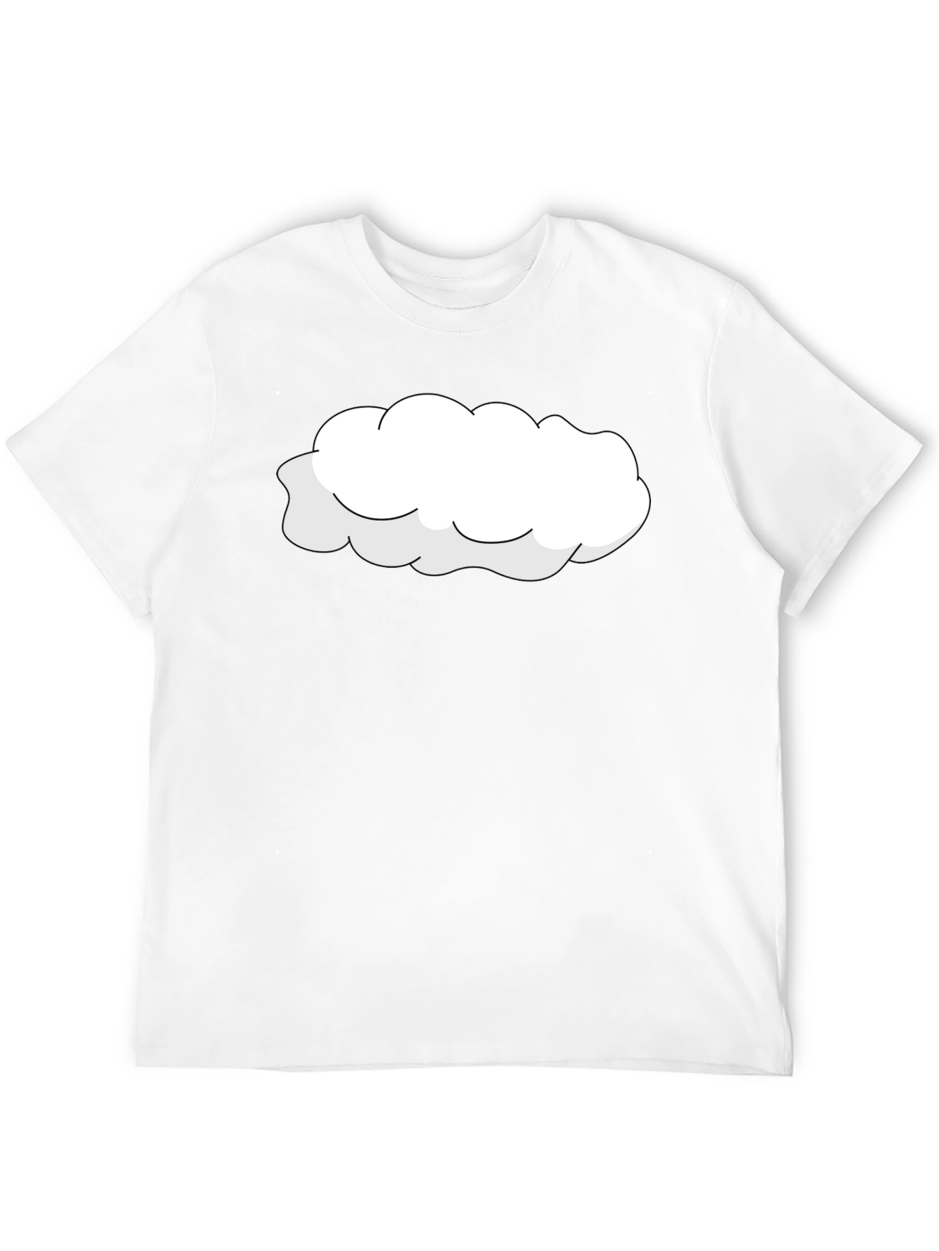 Cloud Graphic Tee - Black Cotton T-Shirt