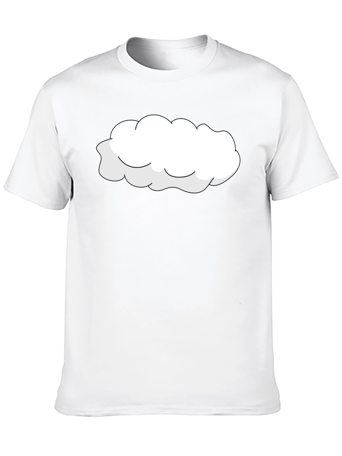 Cloud Graphic Tee - Black Cotton T-Shirt