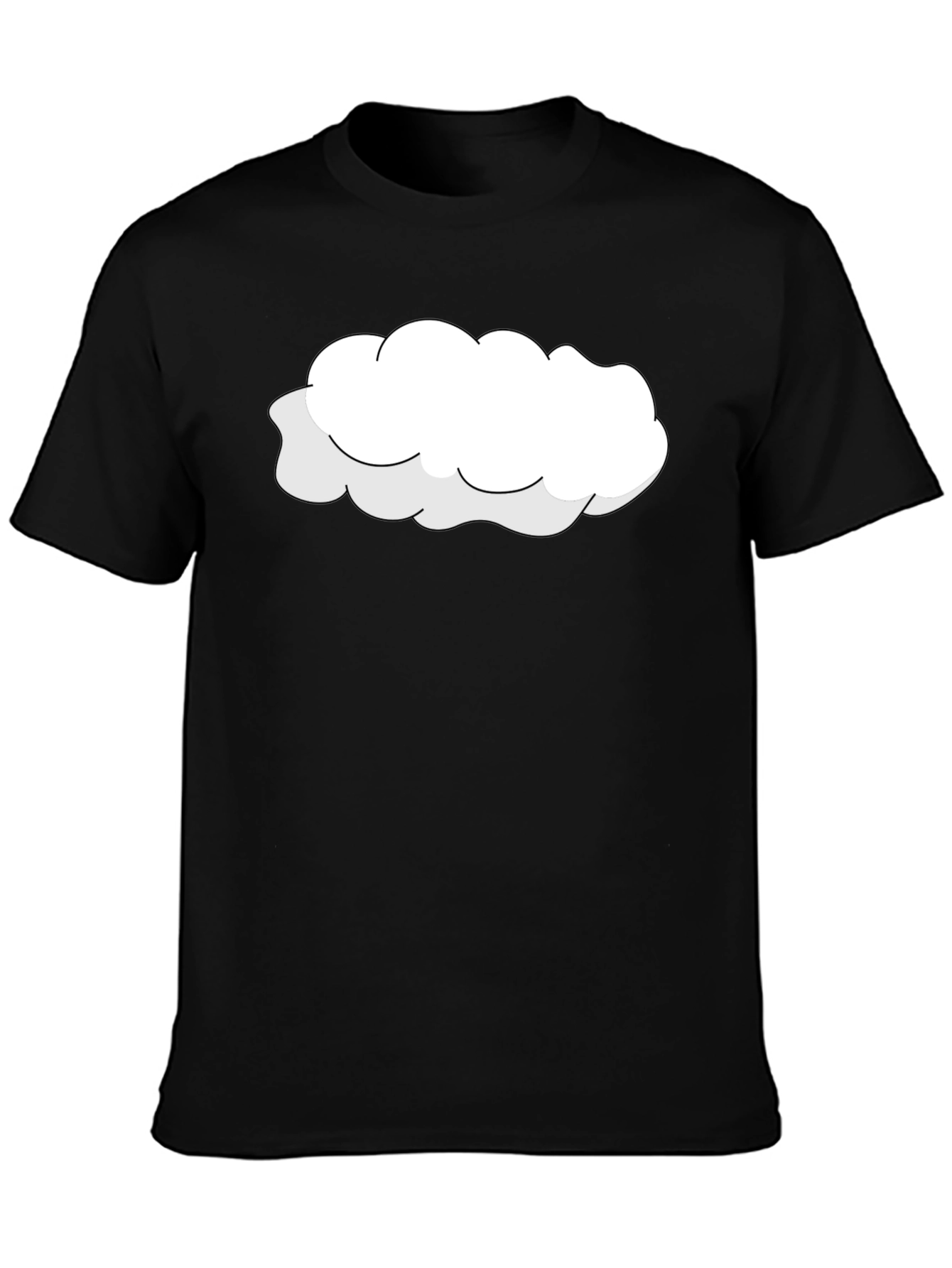 Cloud Graphic Tee - Black Cotton T-Shirt