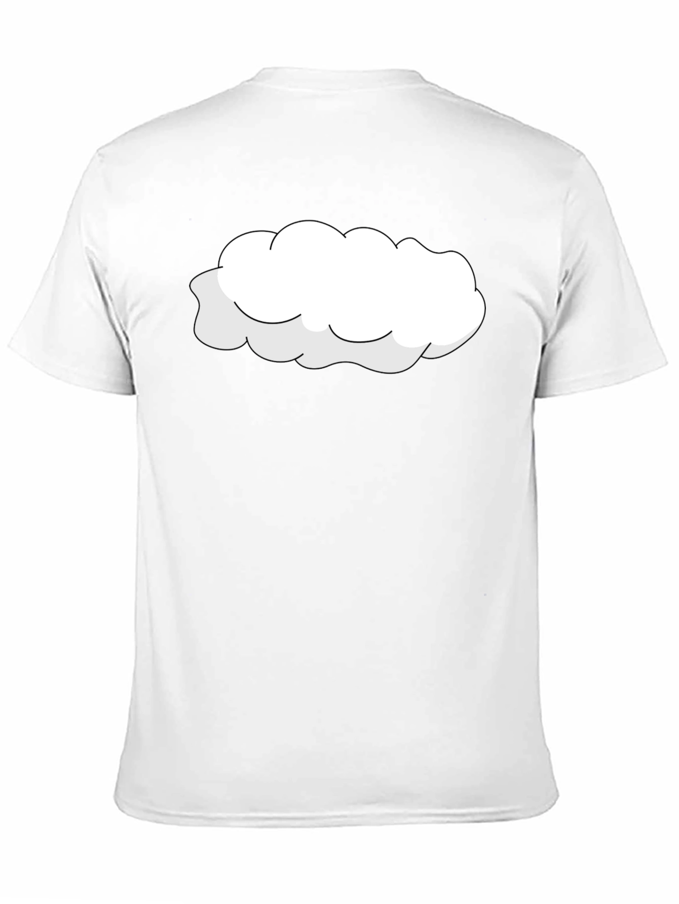 Cloud Graphic Tee - Black Cotton T-Shirt