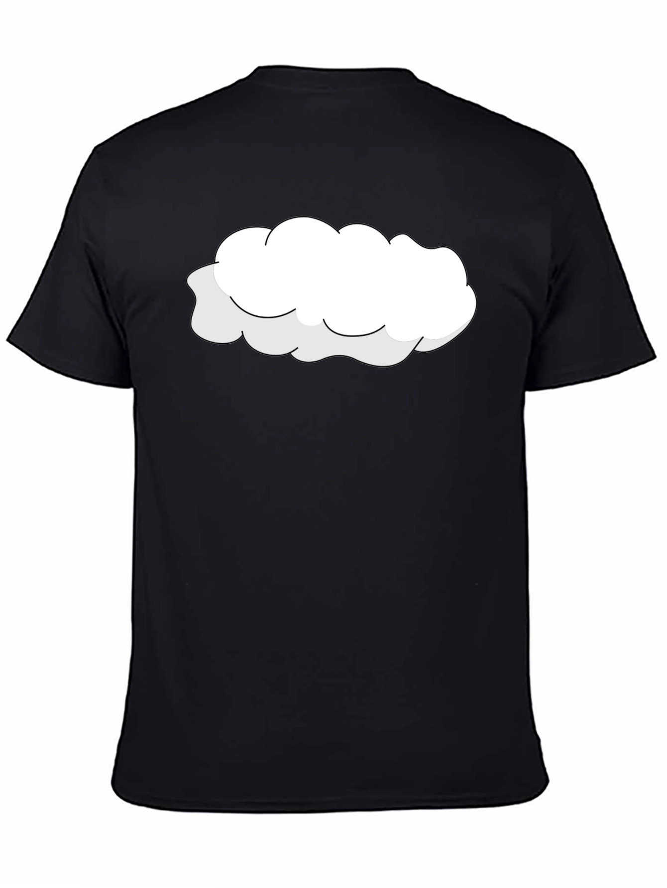 Cloud Graphic Tee - Black Cotton T-Shirt