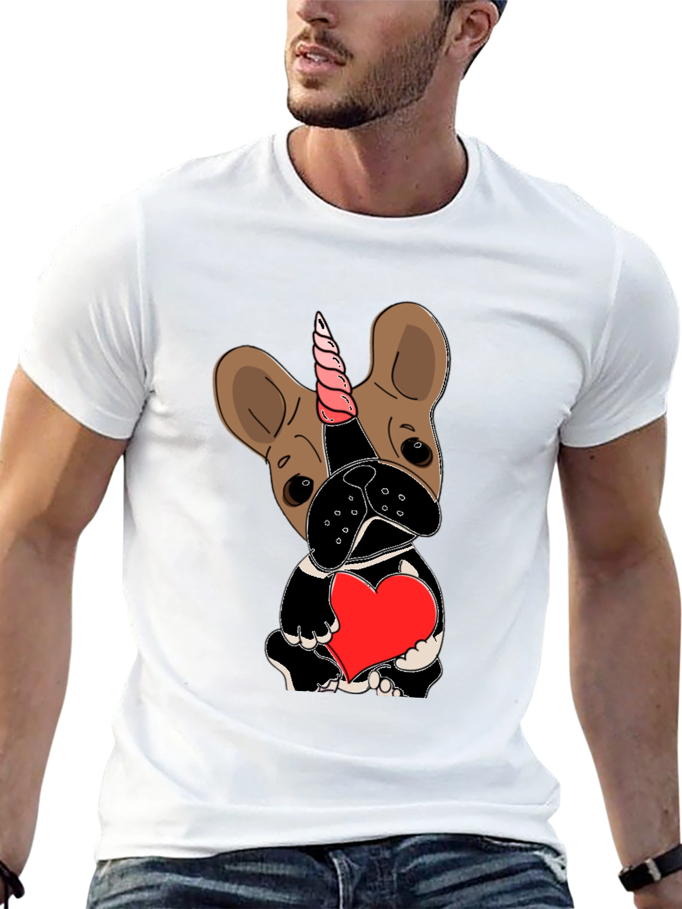 Unicorn Dog Heart Graphic Tee