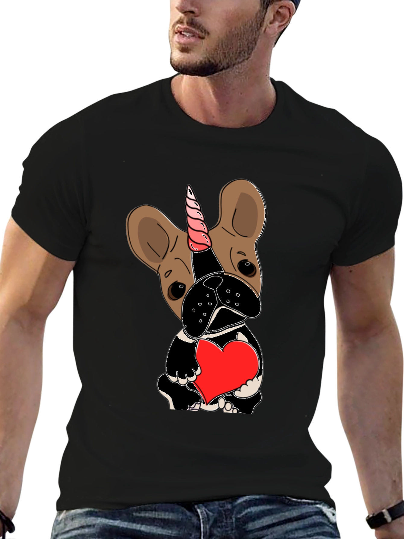 Unicorn Dog Heart Graphic Tee