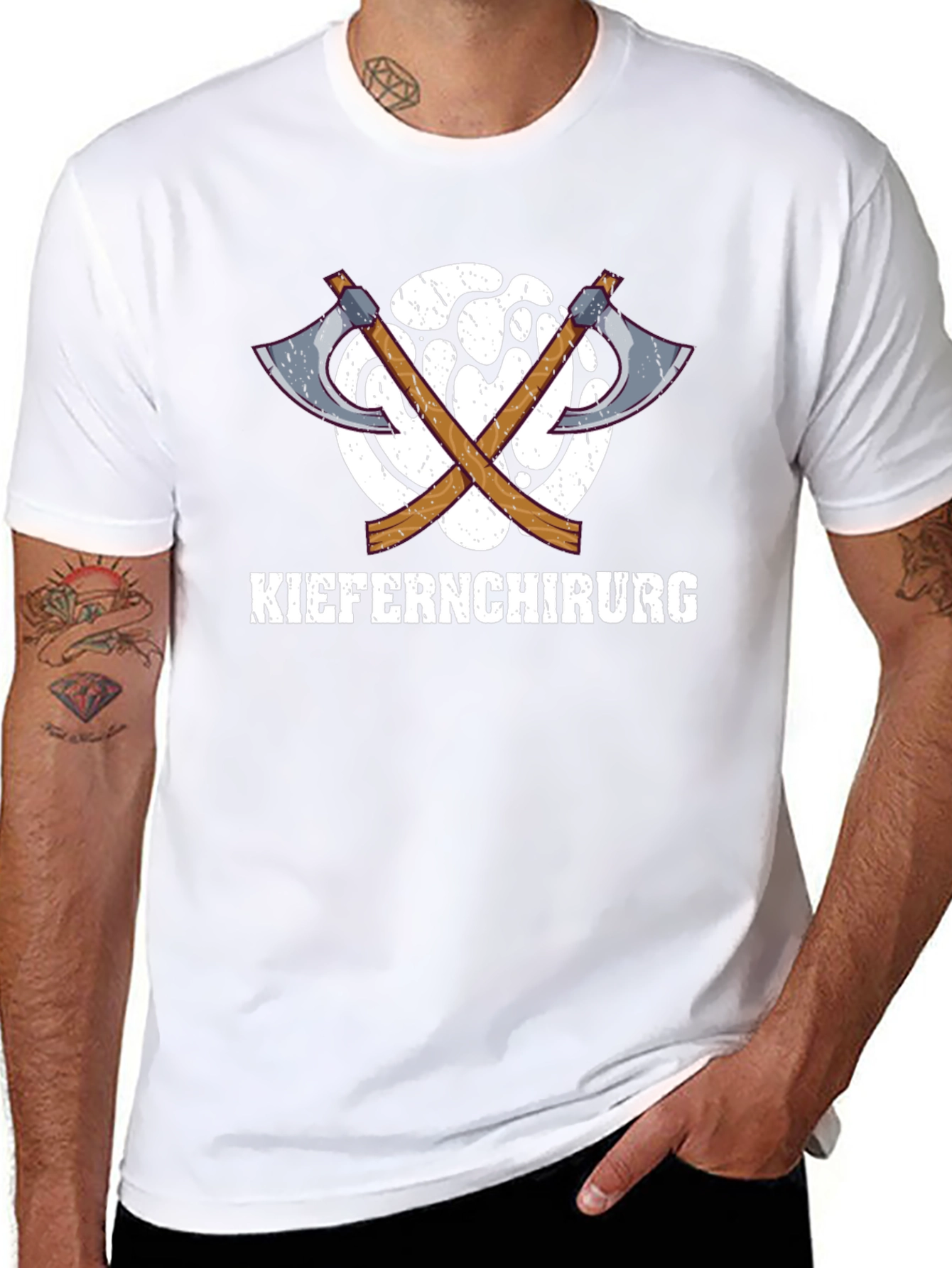 Kieferchirurg Crossed Axes Graphic T-Shirt
