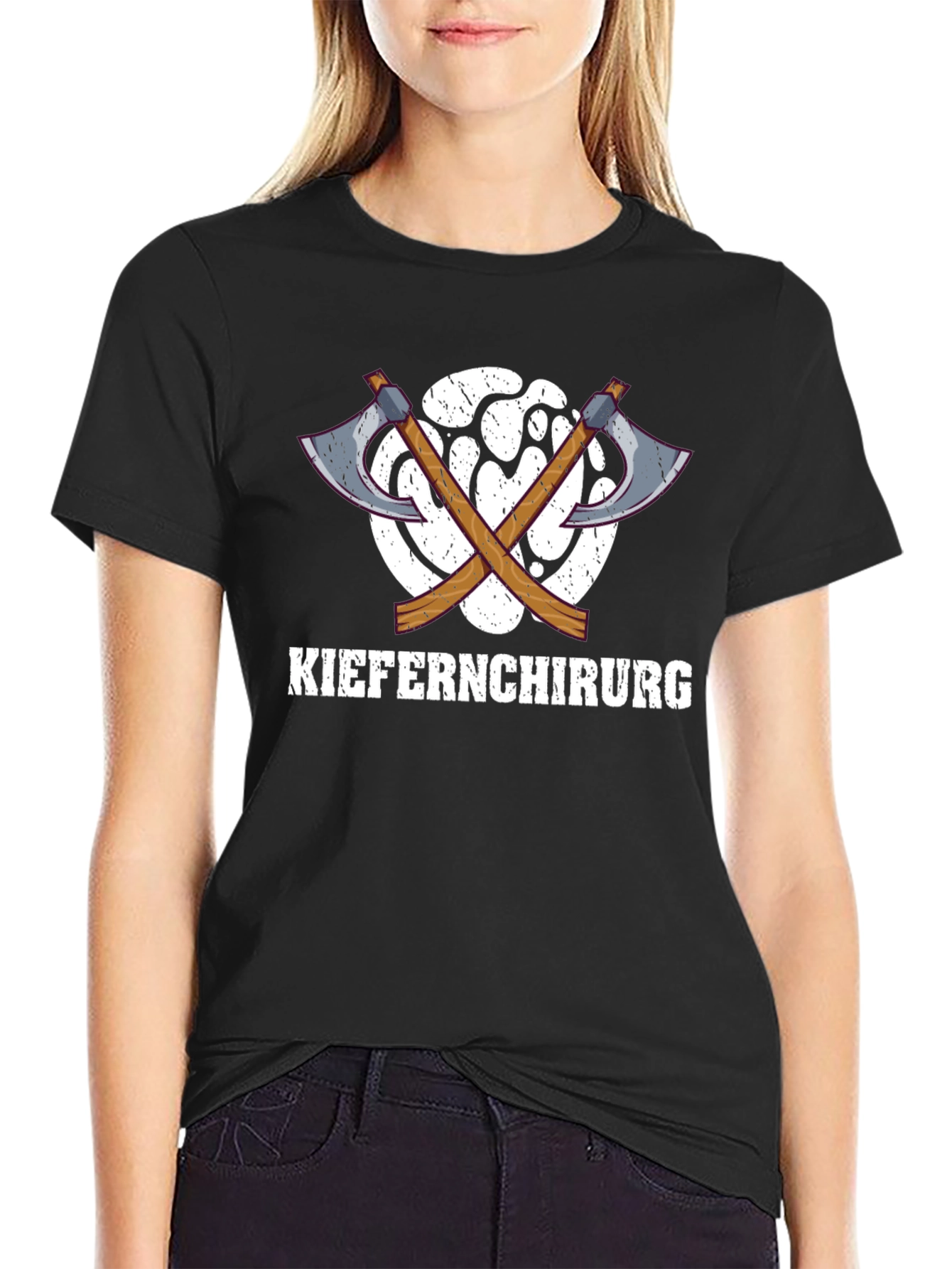 Kieferchirurg Crossed Axes Graphic T-Shirt