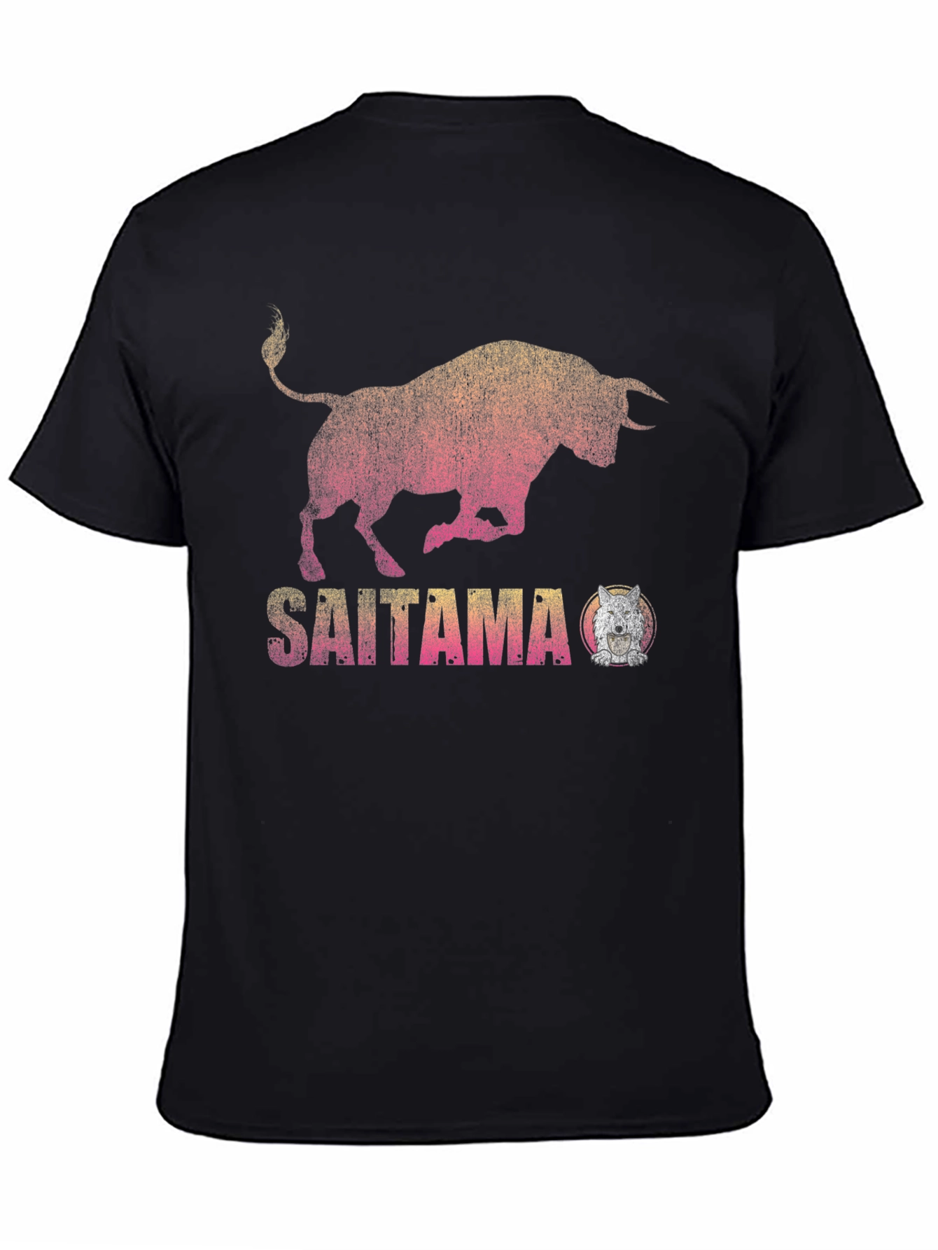 Saitama Bull Graphic Tee - Stylish Black T-Shirt