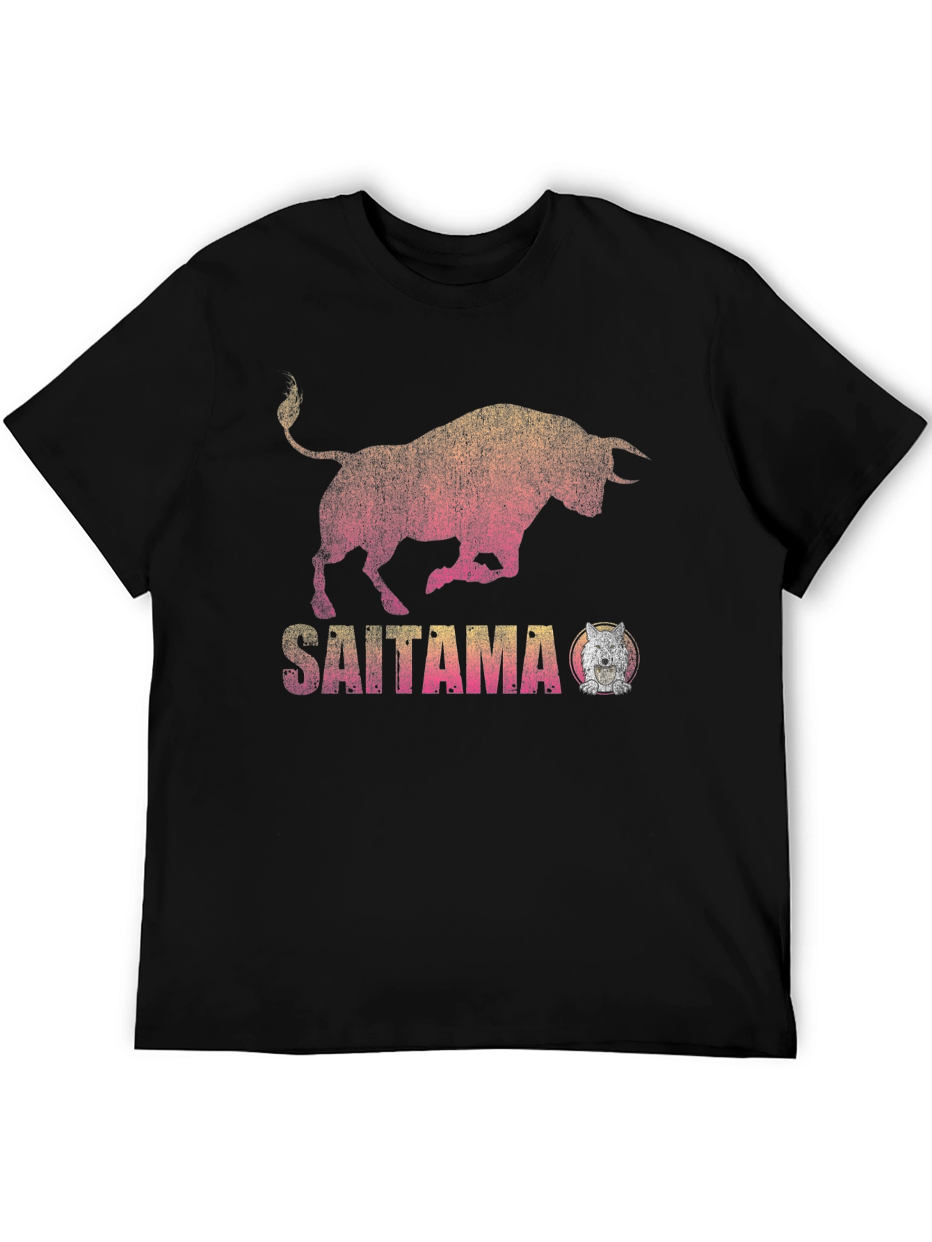 Saitama Bull Graphic Tee - Stylish Black T-Shirt