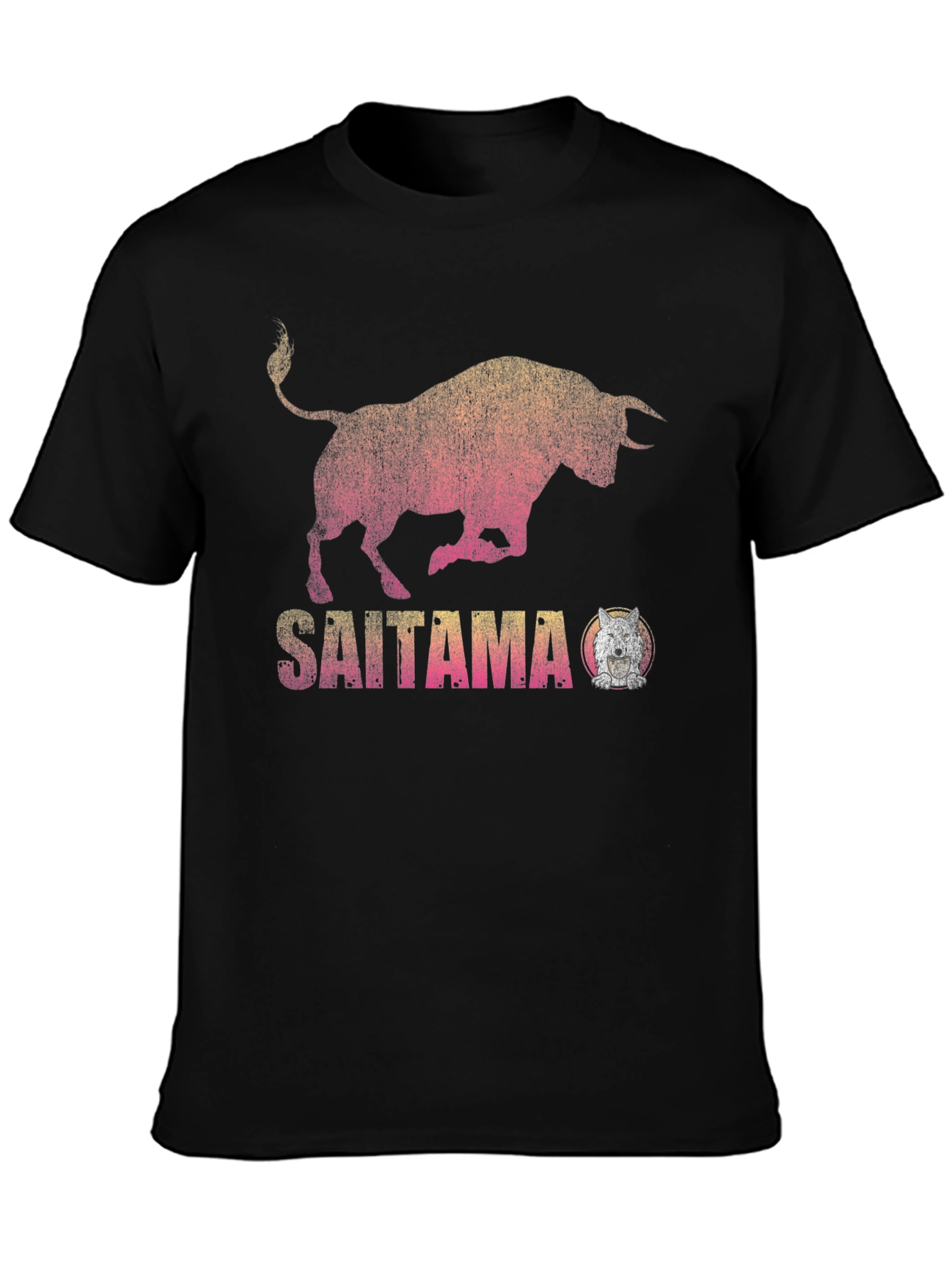 Saitama Bull Graphic Tee - Stylish Black T-Shirt