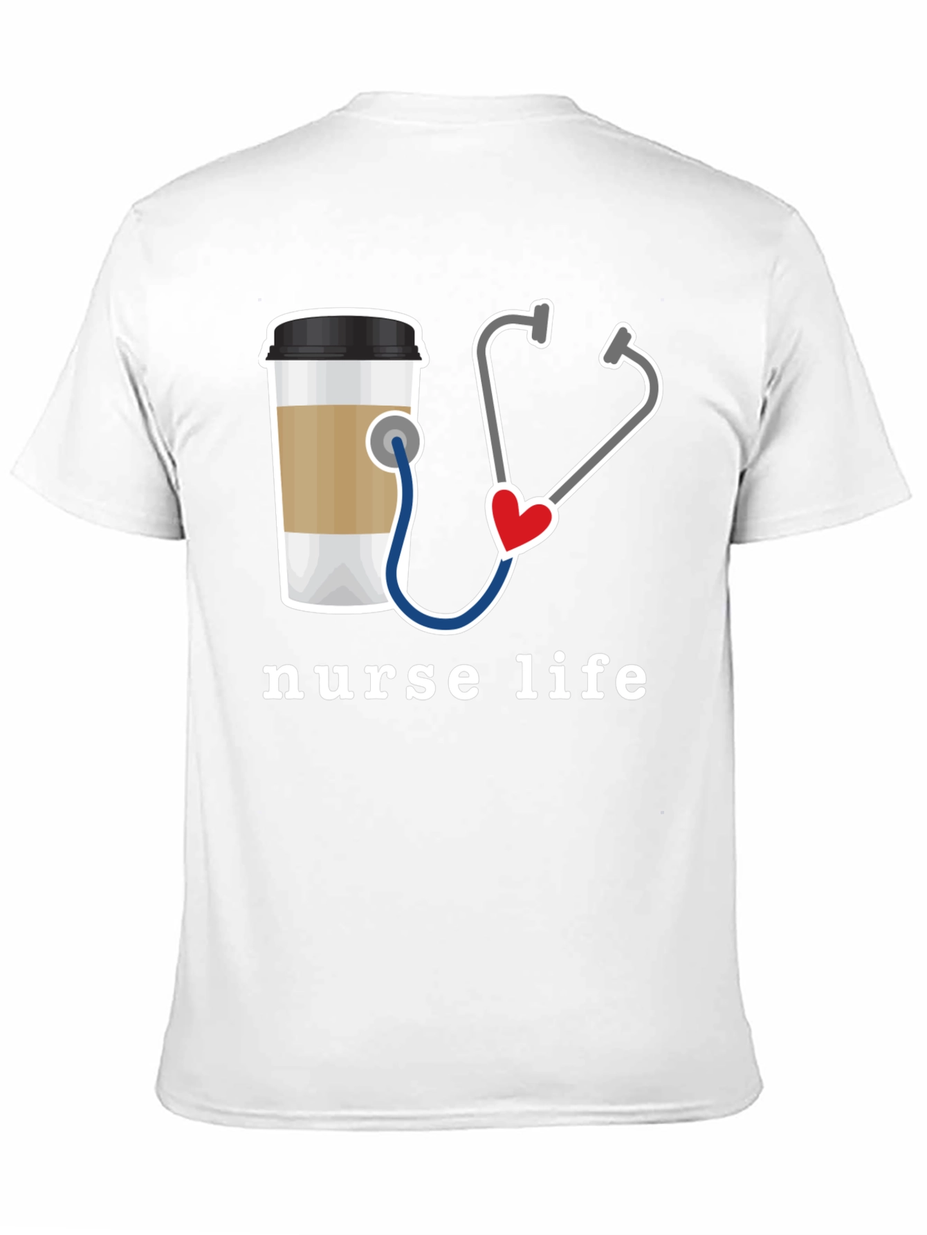 Nurse Life T-Shirt - Coffee & Stethoscope