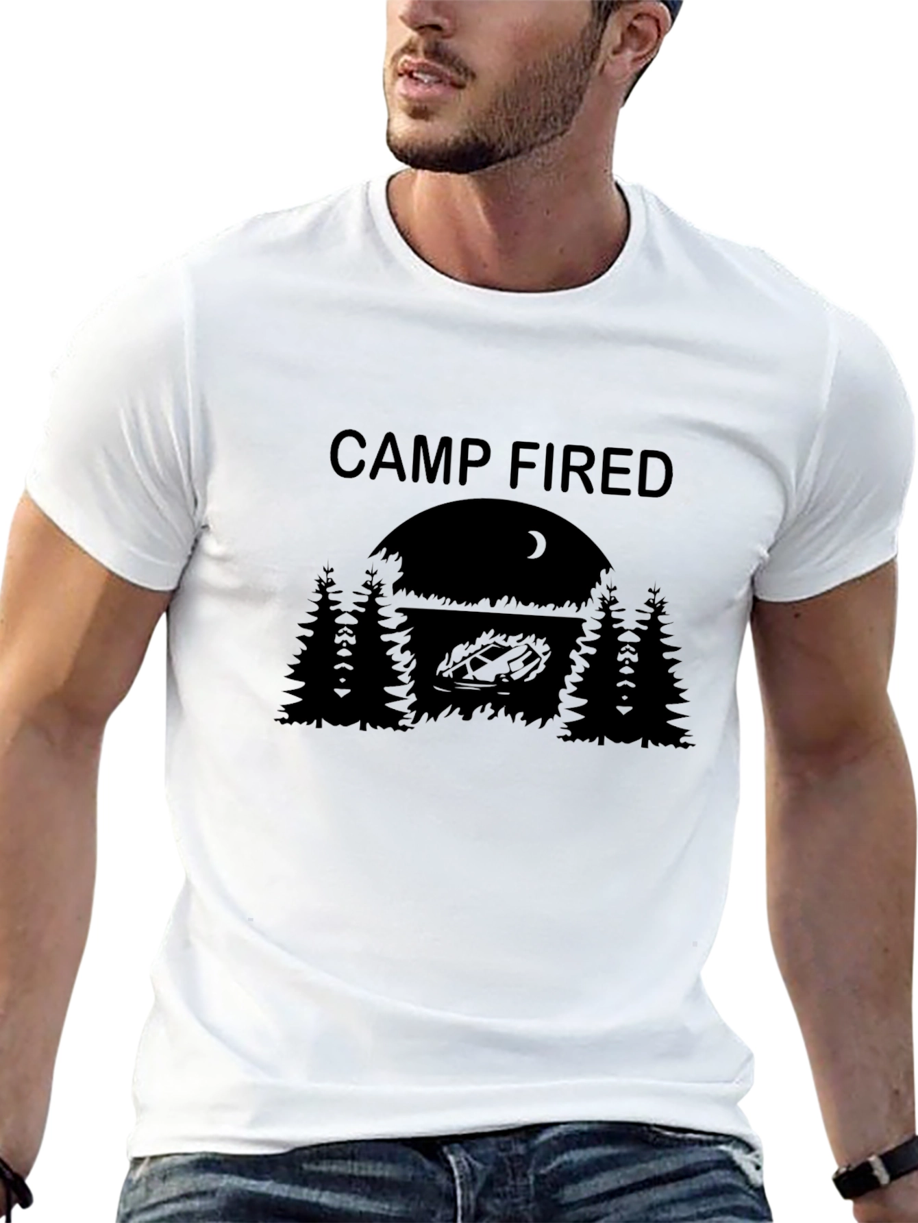 Camp Fired Graphic Tee - Funny Camping T-Shirt