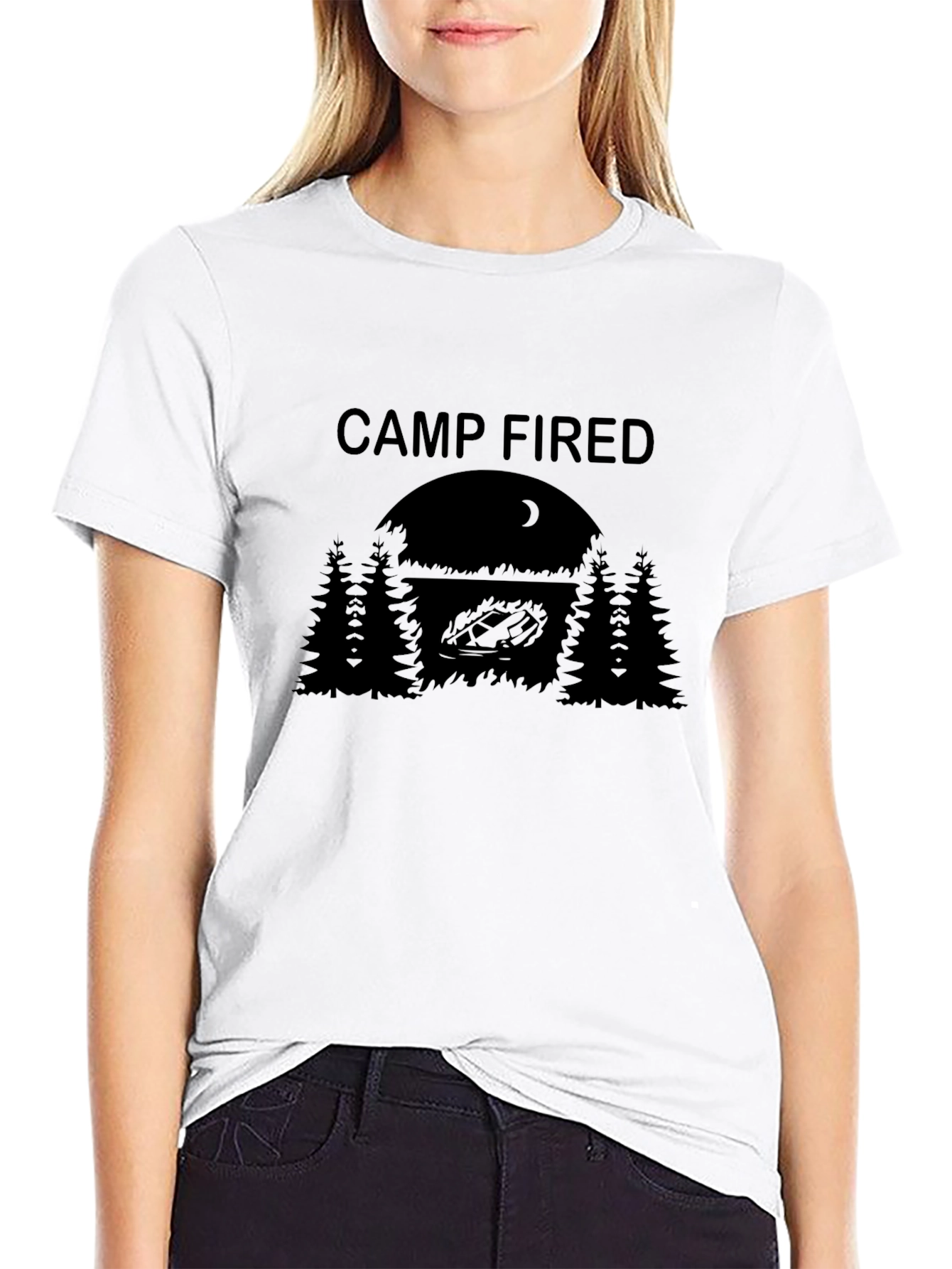 Camp Fired Graphic Tee - Funny Camping T-Shirt