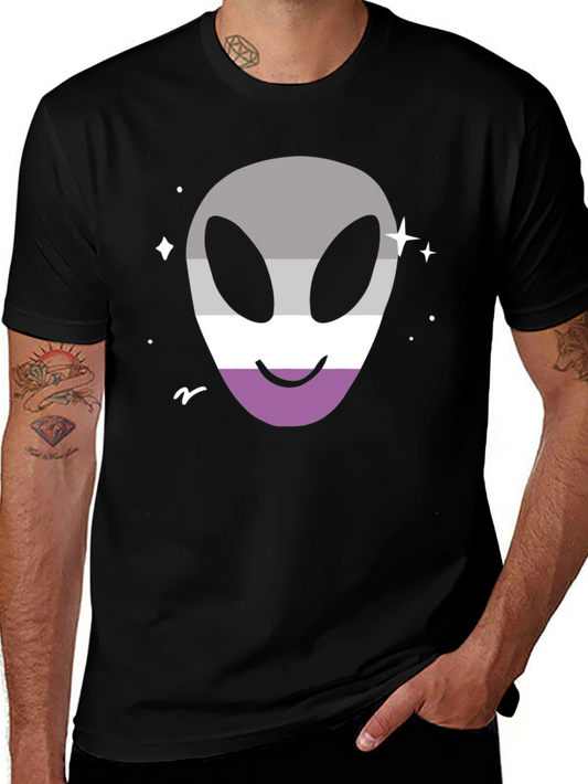Asexual Pride Alien T-Shirt - Black