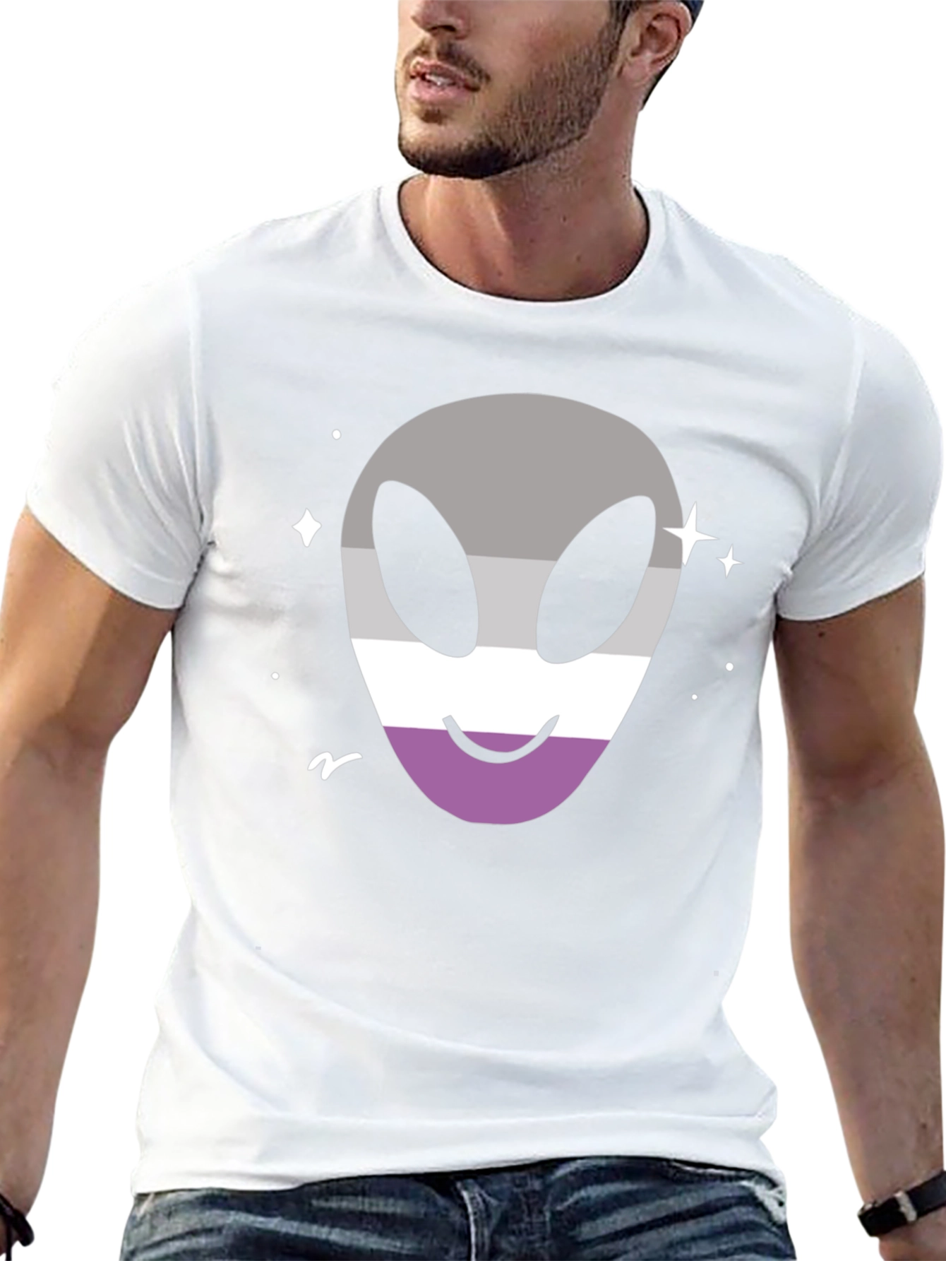 Asexual Pride Alien T-Shirt - Black